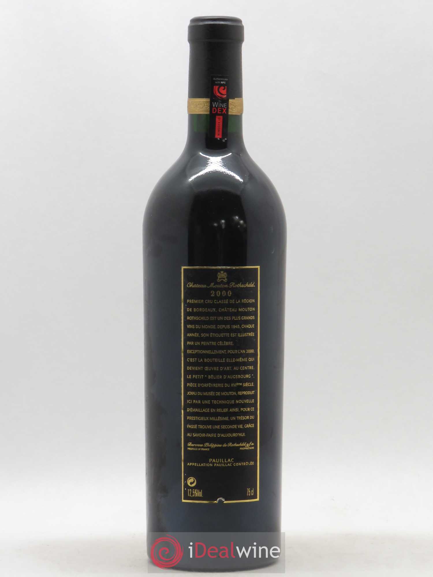 Château Mouton Rothschild 1er Grand Cru Classé 2000 - Lot de 1 bouteille - 1