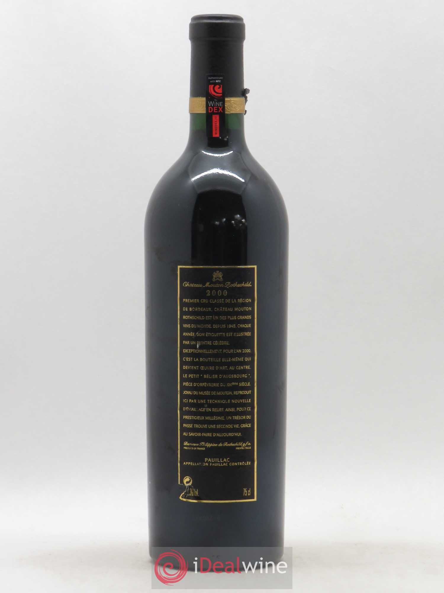 Château Mouton Rothschild 1er Grand Cru Classé 2000 - Lot de 1 bouteille - 1