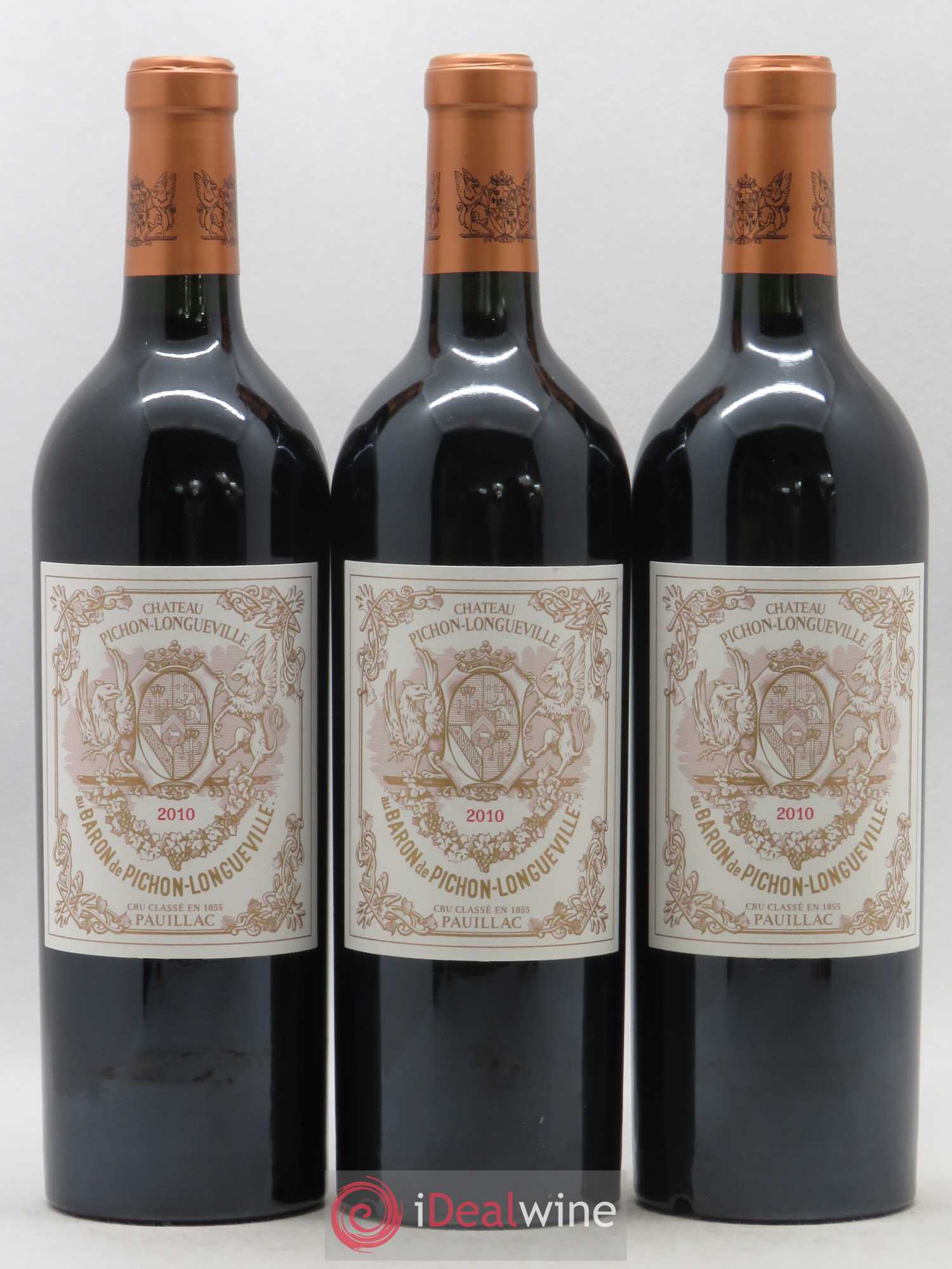 Pichon Longueville Baron 2ème Grand Cru Classé 2010 - Lot de 3 bouteilles - 0