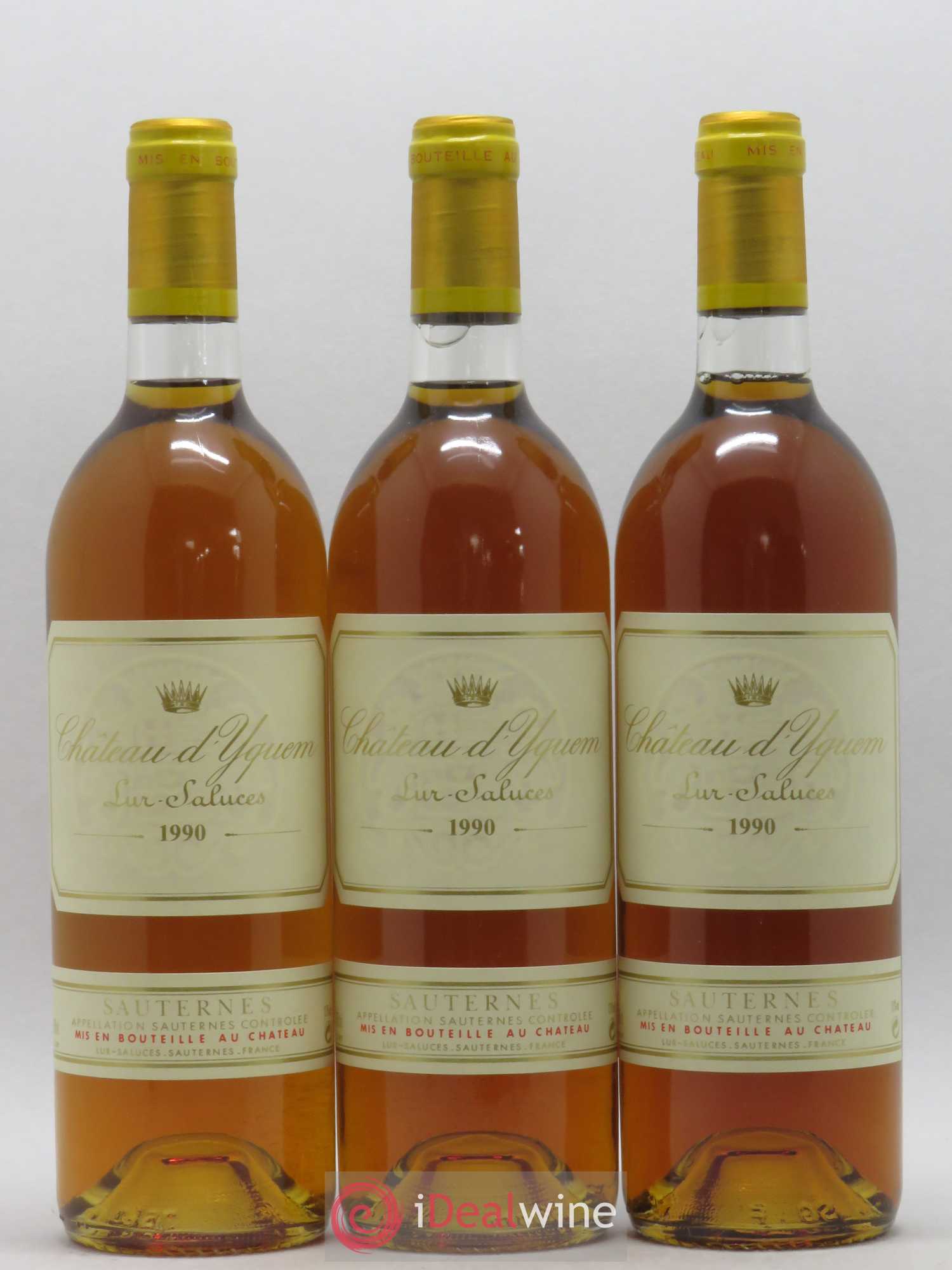 Château d' Yquem 1er Cru Classé Supérieur 1990 - Lotto di 3 bottiglie - 0