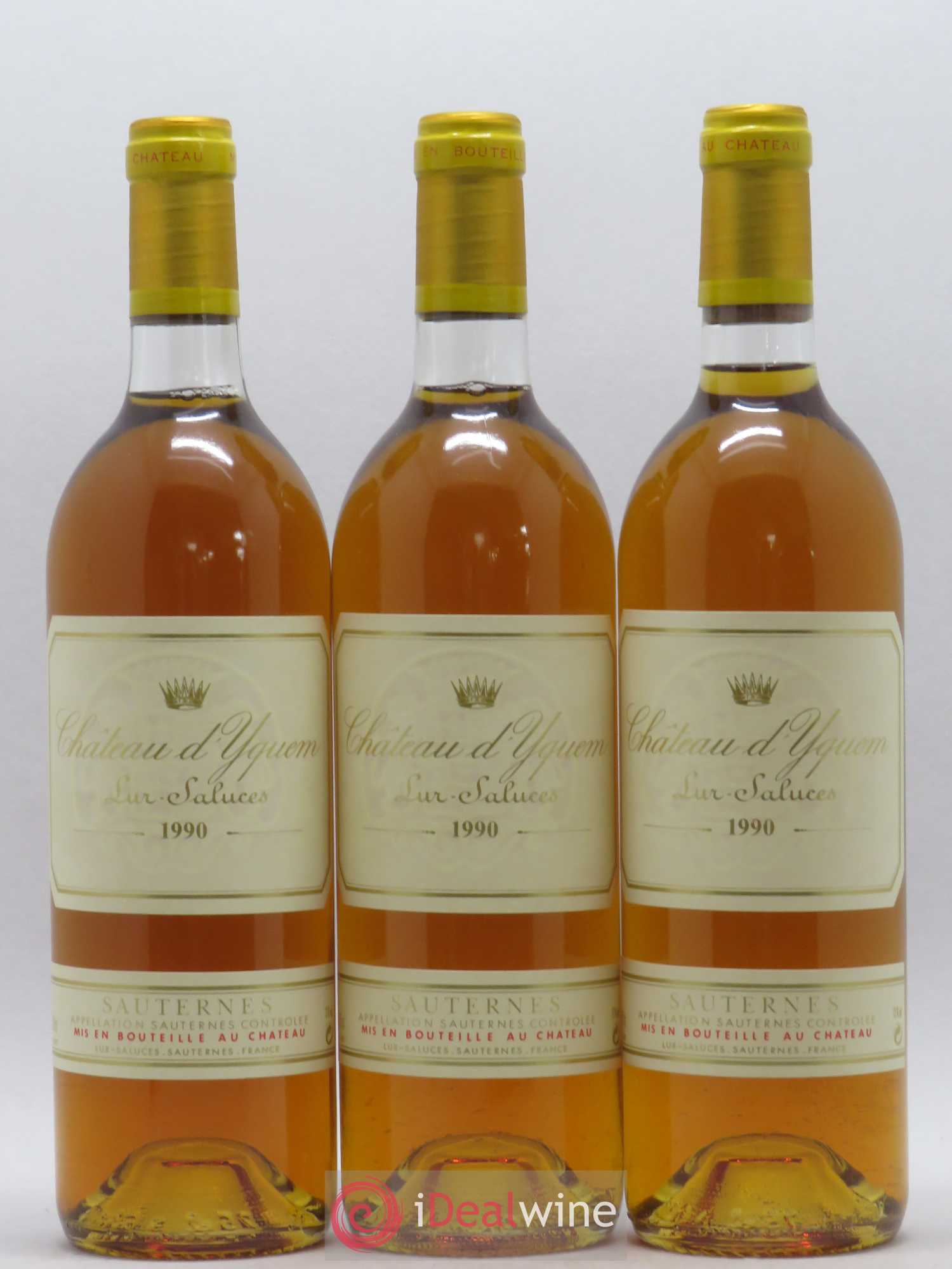 Château d' Yquem 1er Cru Classé Supérieur 1990 - Lotto di 3 bottiglie - 0