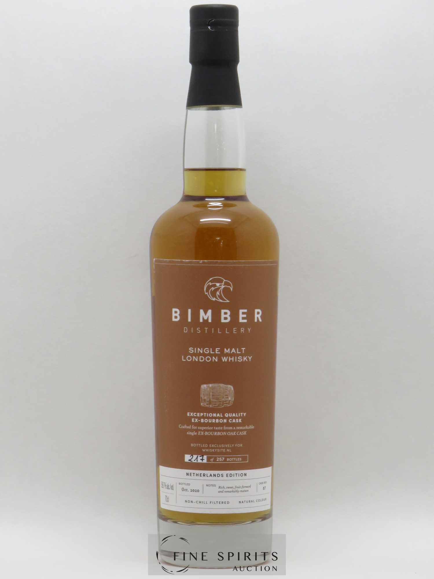 Bimber Of. Bourbon Cask Cask n°87 bottled oct. 2020 Whiskysite.nl Netherlands Edition - Lot de 1 bouteille - 0