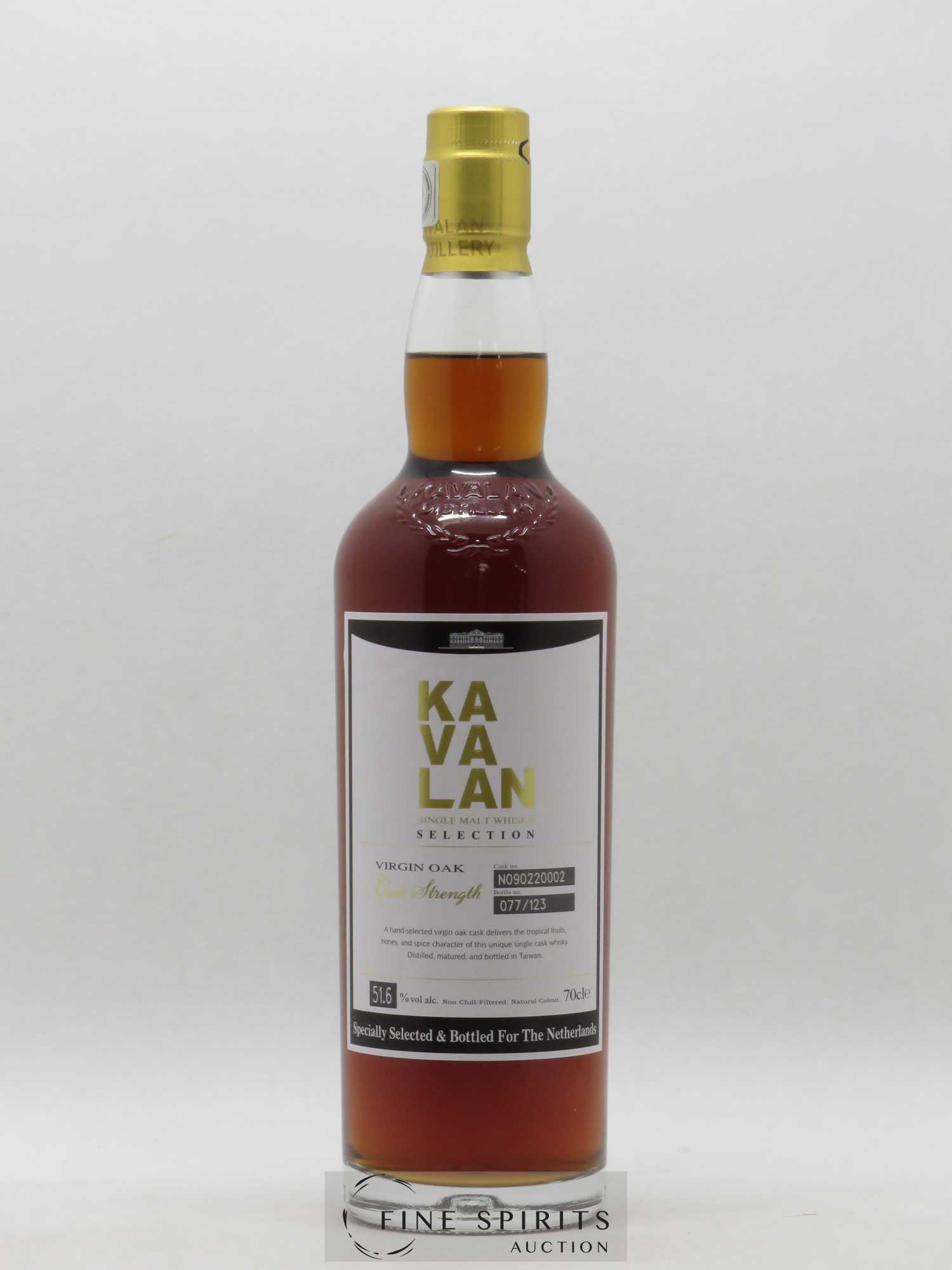 Kavalan Of. Virgin Oak Cask n°090220002 bottled in 2020 for the Netherlands Cask Strength - Lot de 1 bouteille - 1