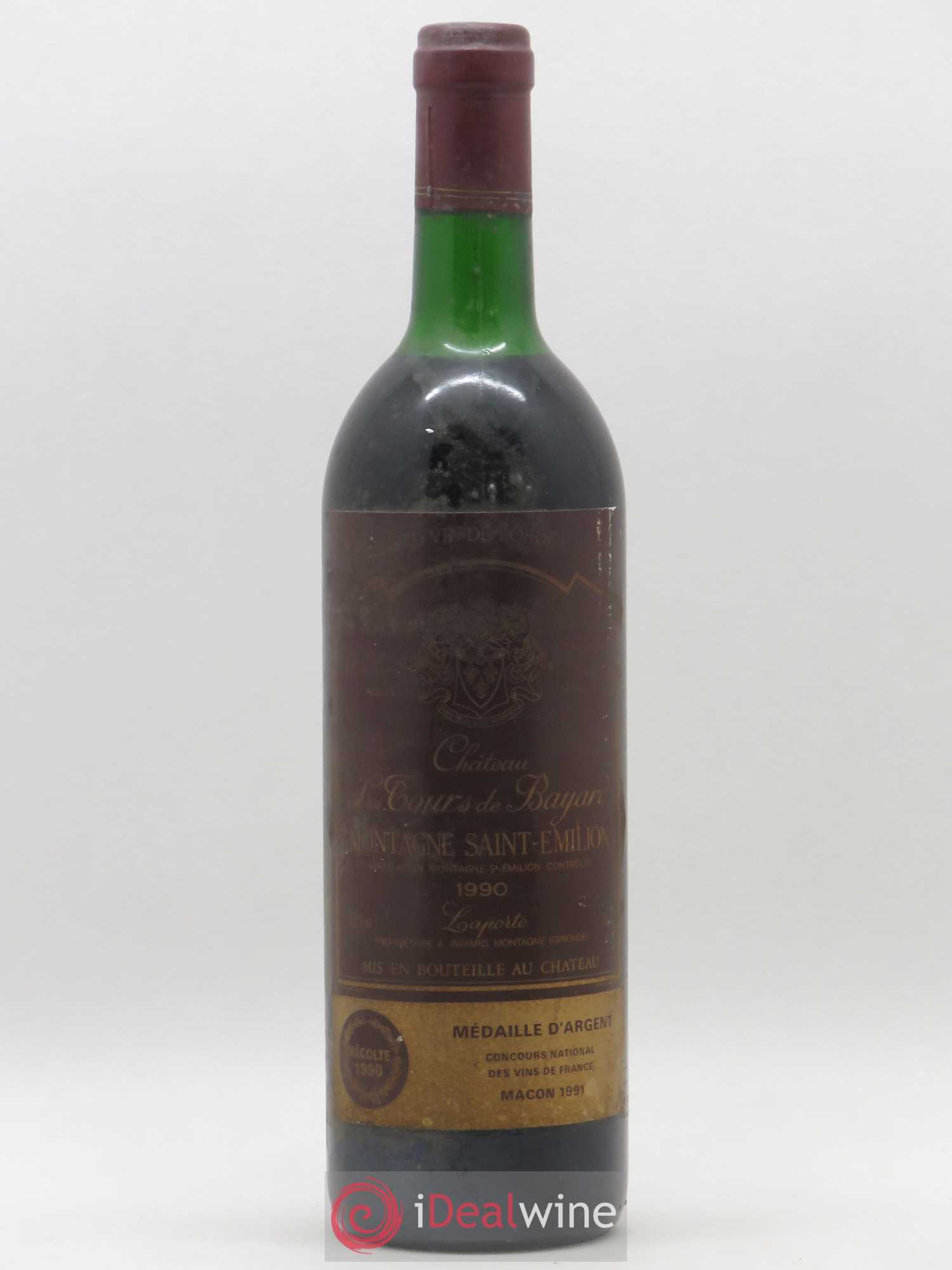 Montagne Saint-Émilion Château Les Cours de Bayard 1990 - Lot de 1 bouteille - 0