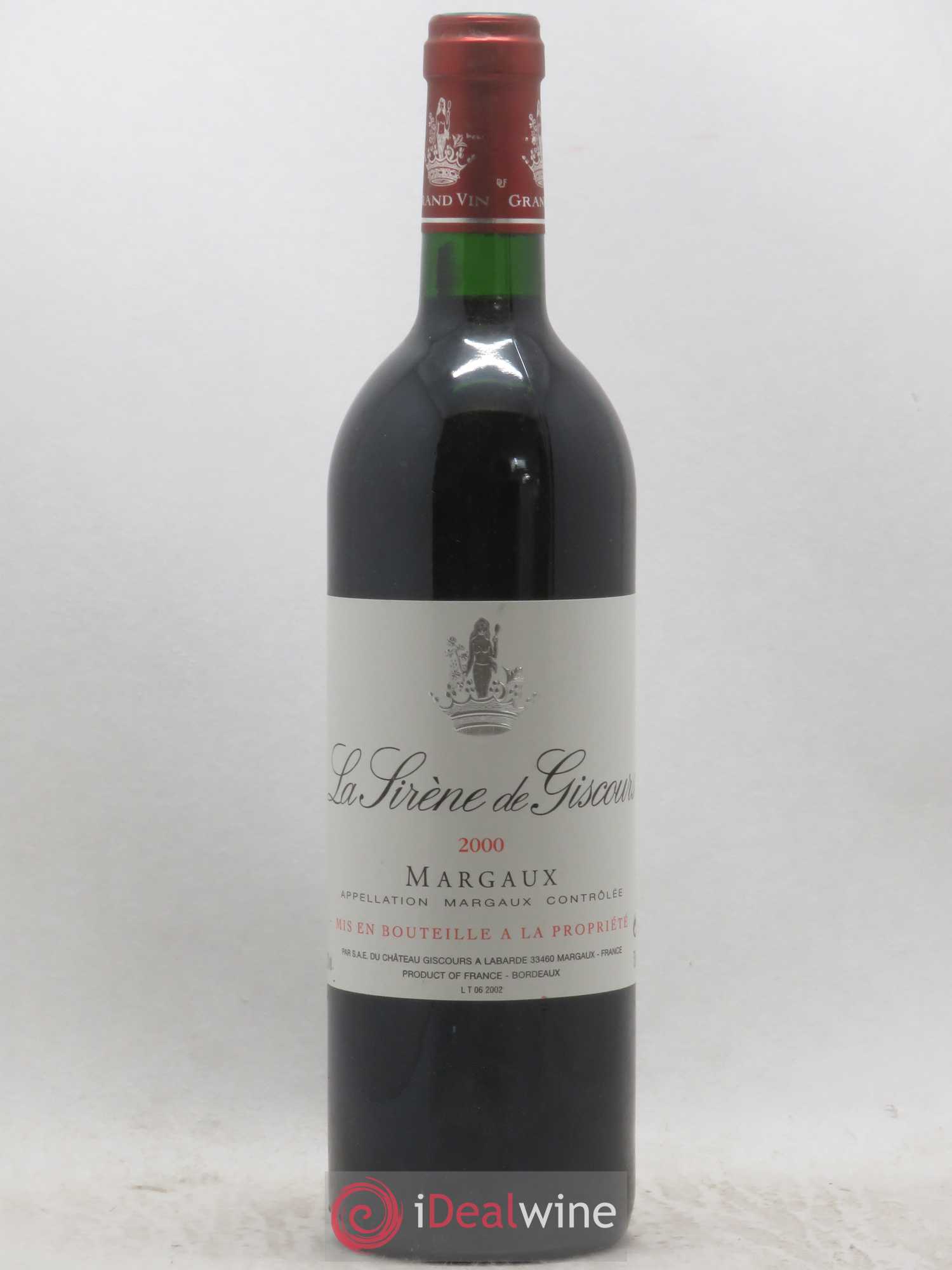 La Sirène de Giscours 2000 - Lot de 1 bouteille - 0