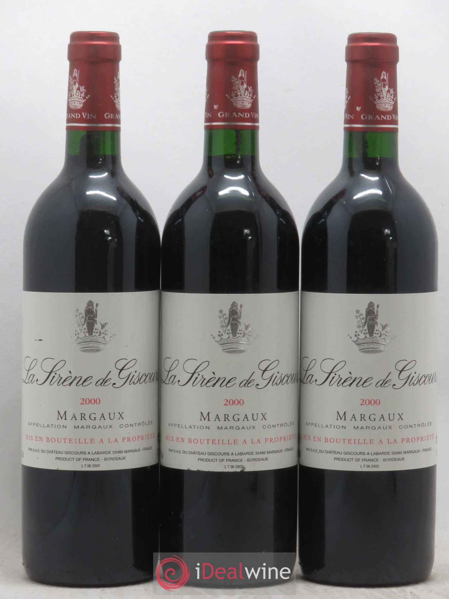 La Sirène de Giscours 2000 - Lot de 3 bouteilles - 0