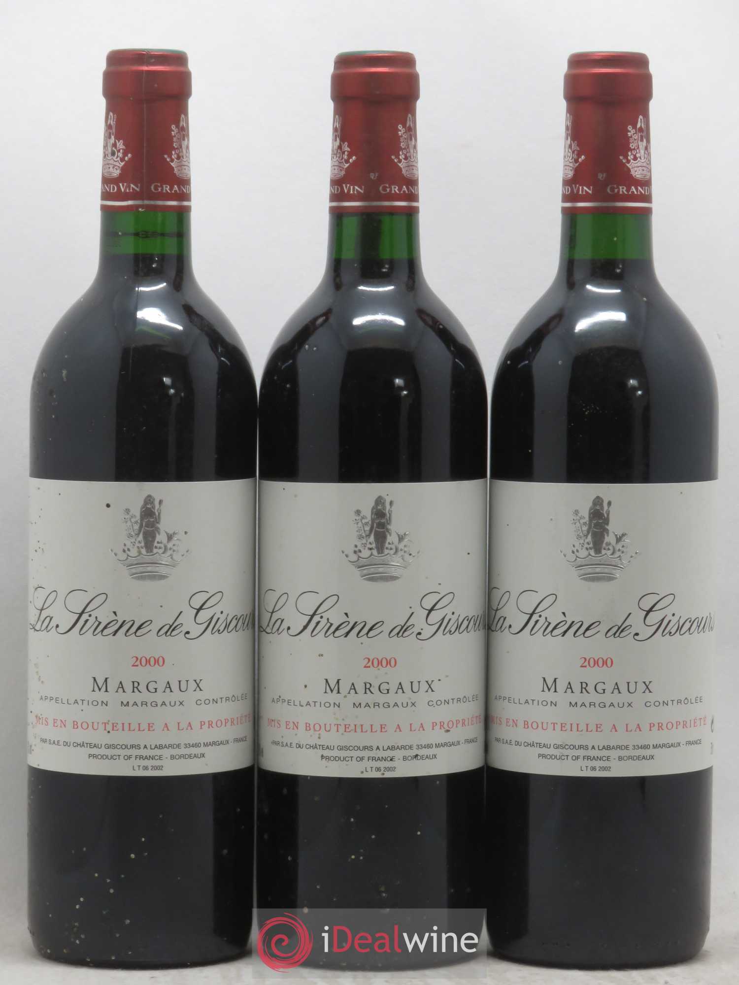 La Sirène de Giscours 2000 - Lot de 3 bouteilles - 0