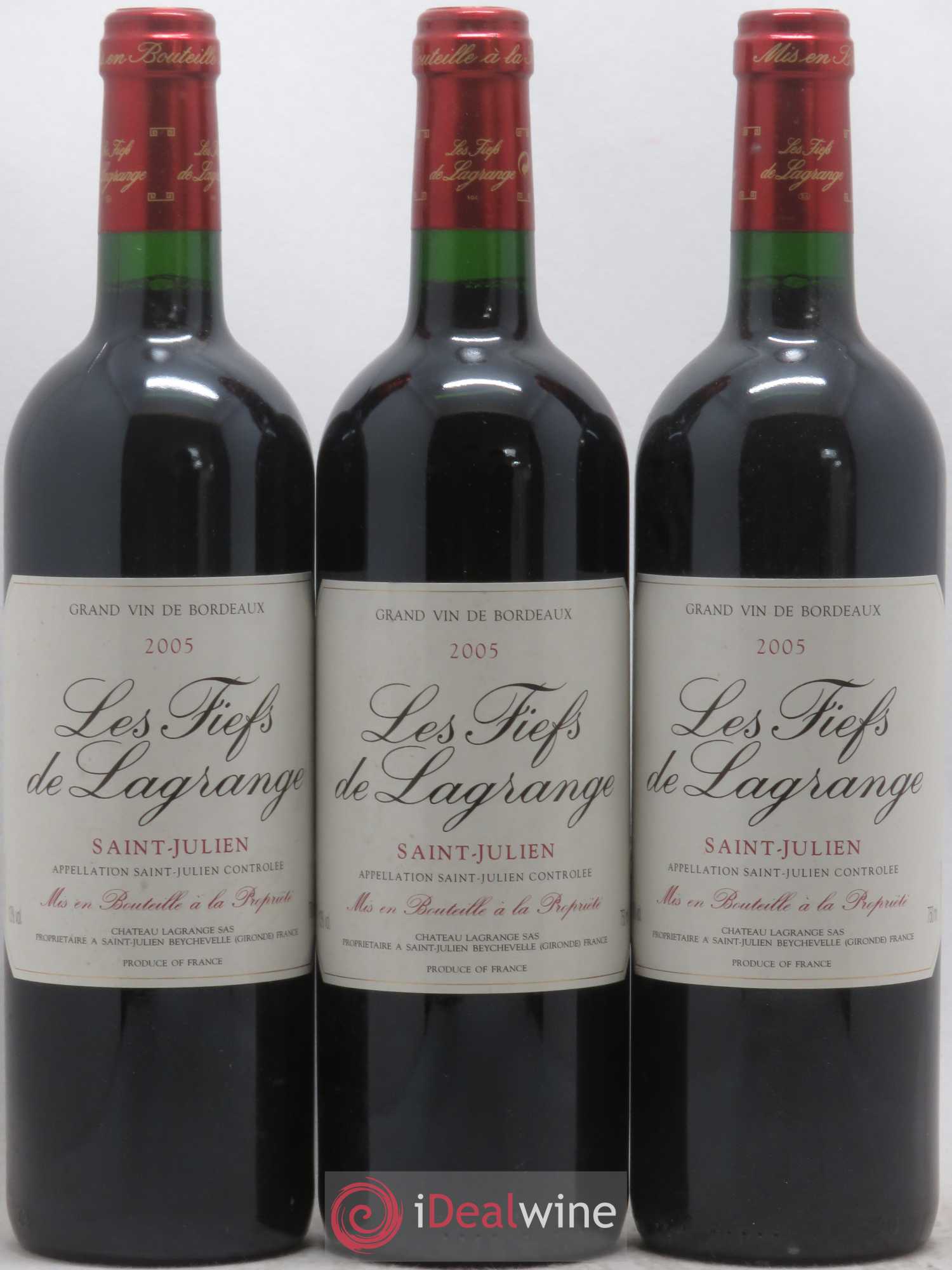 Les Fiefs de Lagrange Second Vin 2005 - Lot de 3 bouteilles - 0