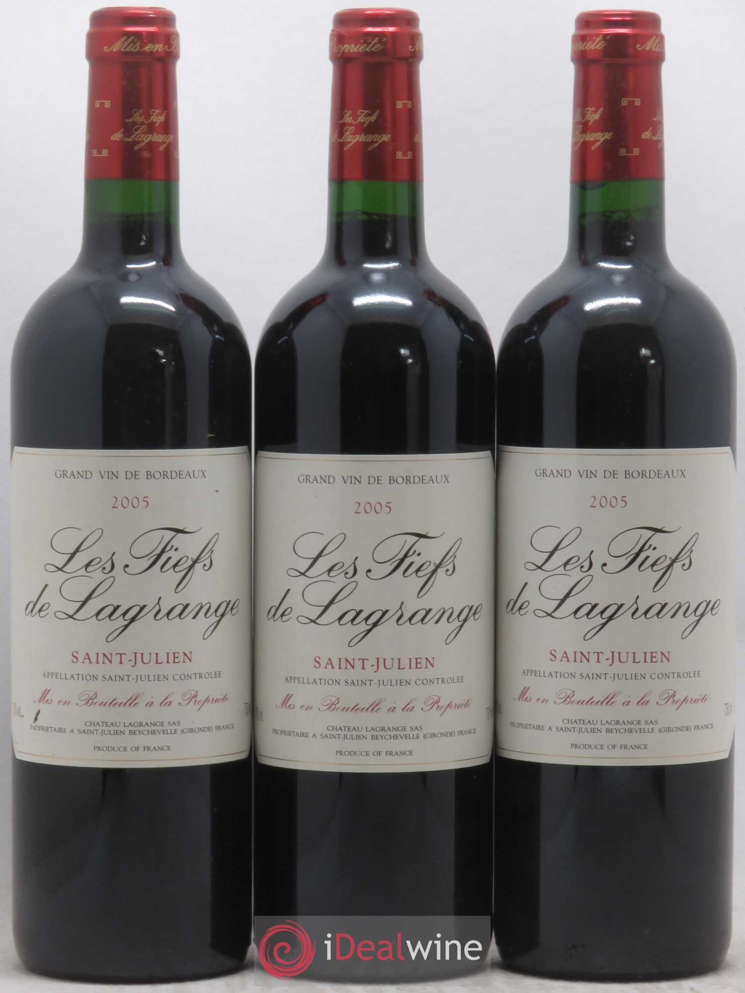 Les Fiefs de Lagrange Second Vin 2005 - Lot de 3 bouteilles - 0
