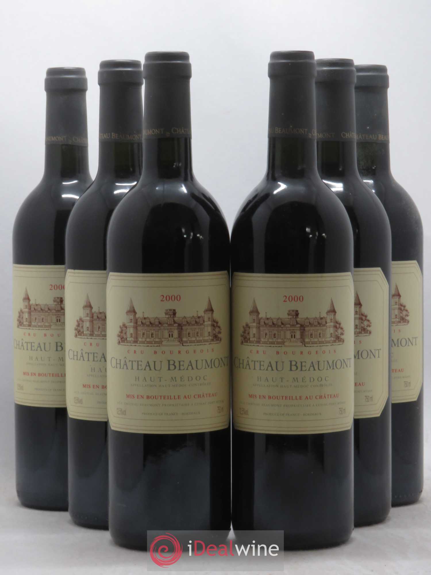 Château Beaumont Cru Bourgeois 2000 - Lot de 6 bouteilles - 0