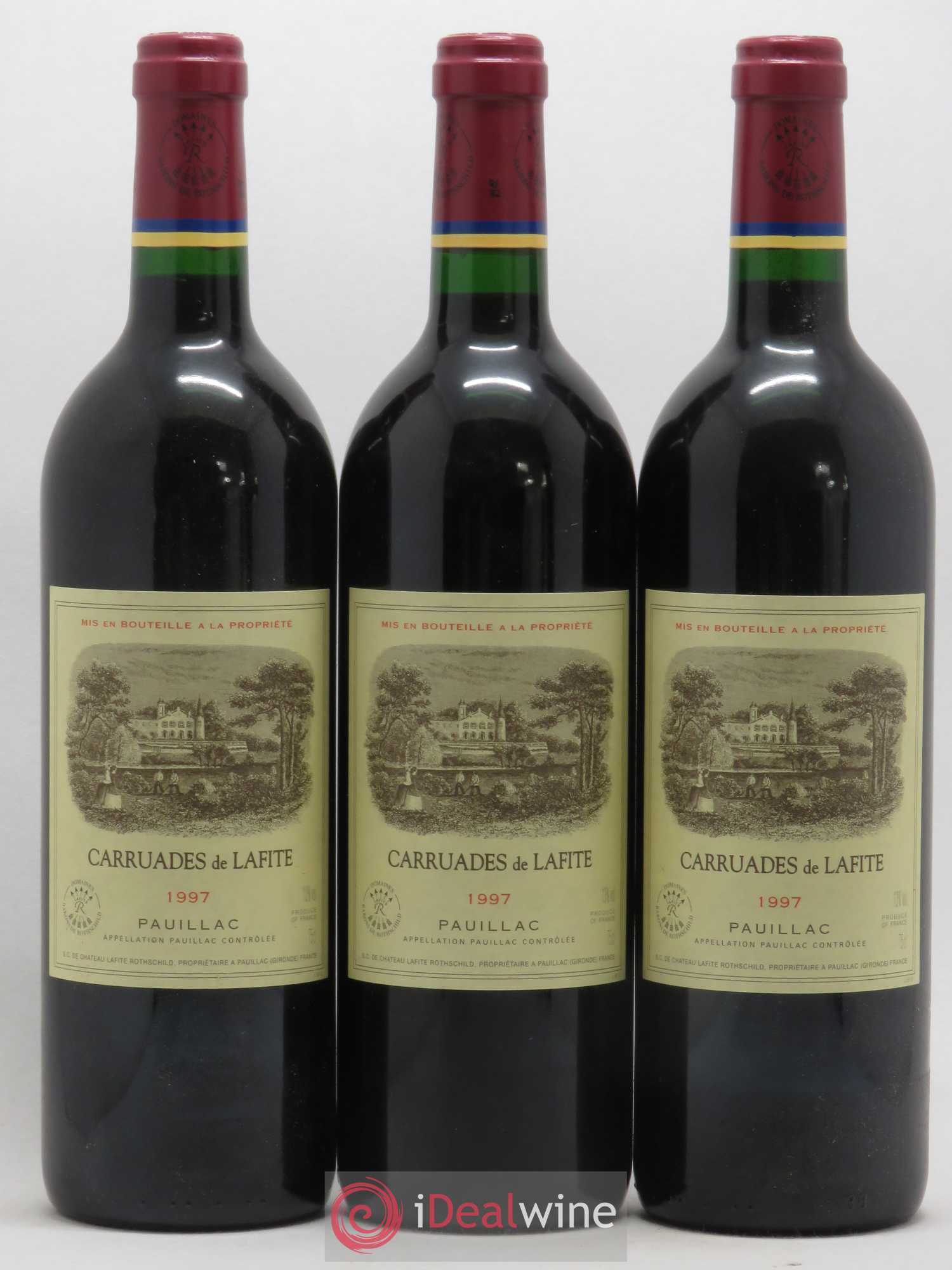 Carruades de Lafite Rothschild Second Vin 1997 - Lot de 3 bouteilles - 0