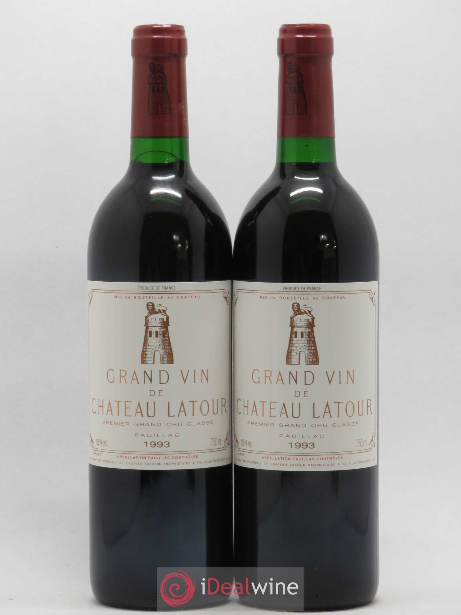 Château Latour 1er Grand Cru Classé 1993 - Lot de 2 bouteilles - 0