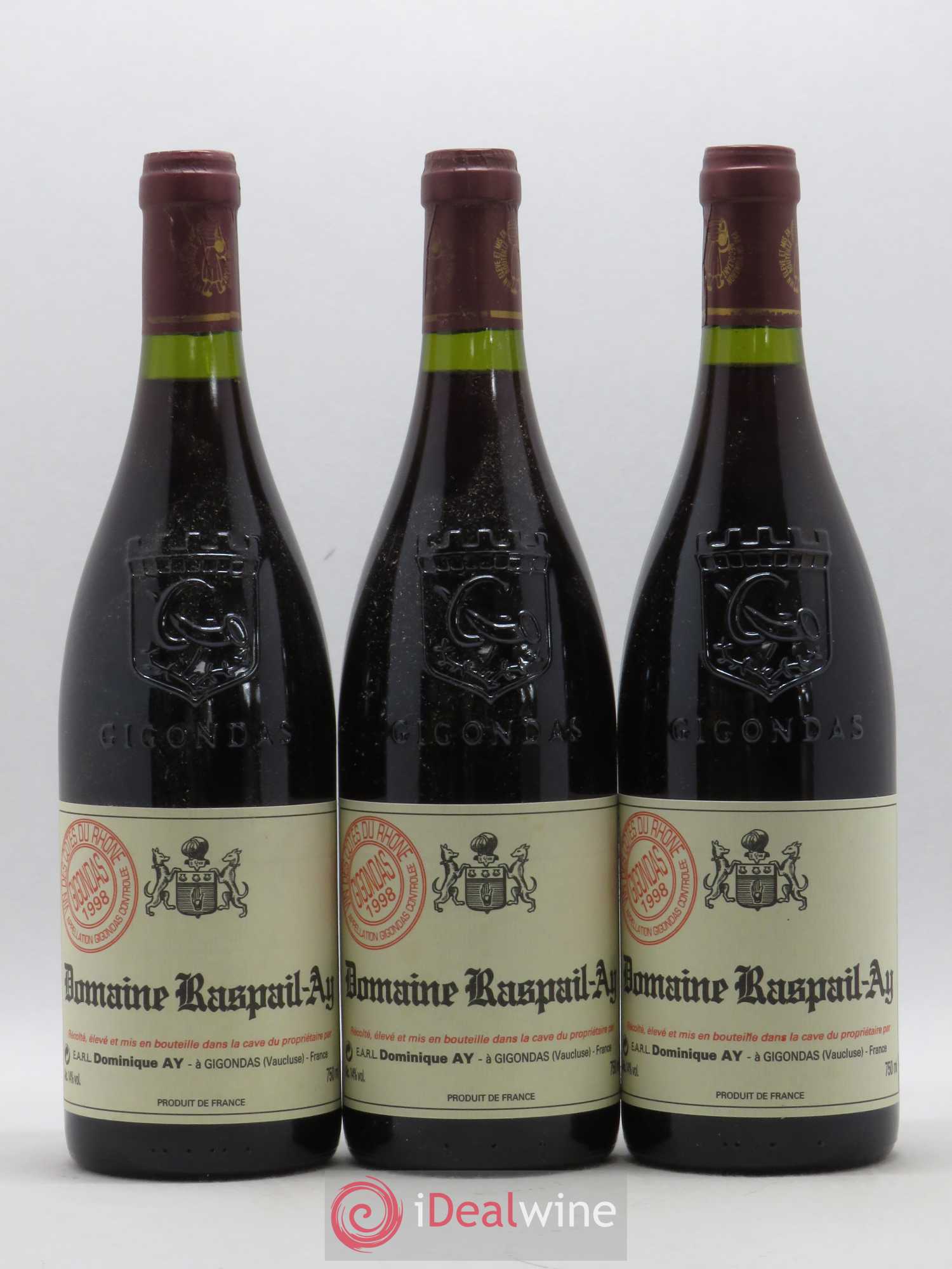 Gigondas Raspail-Ay 1998 - Lot de 6 bouteilles - 1