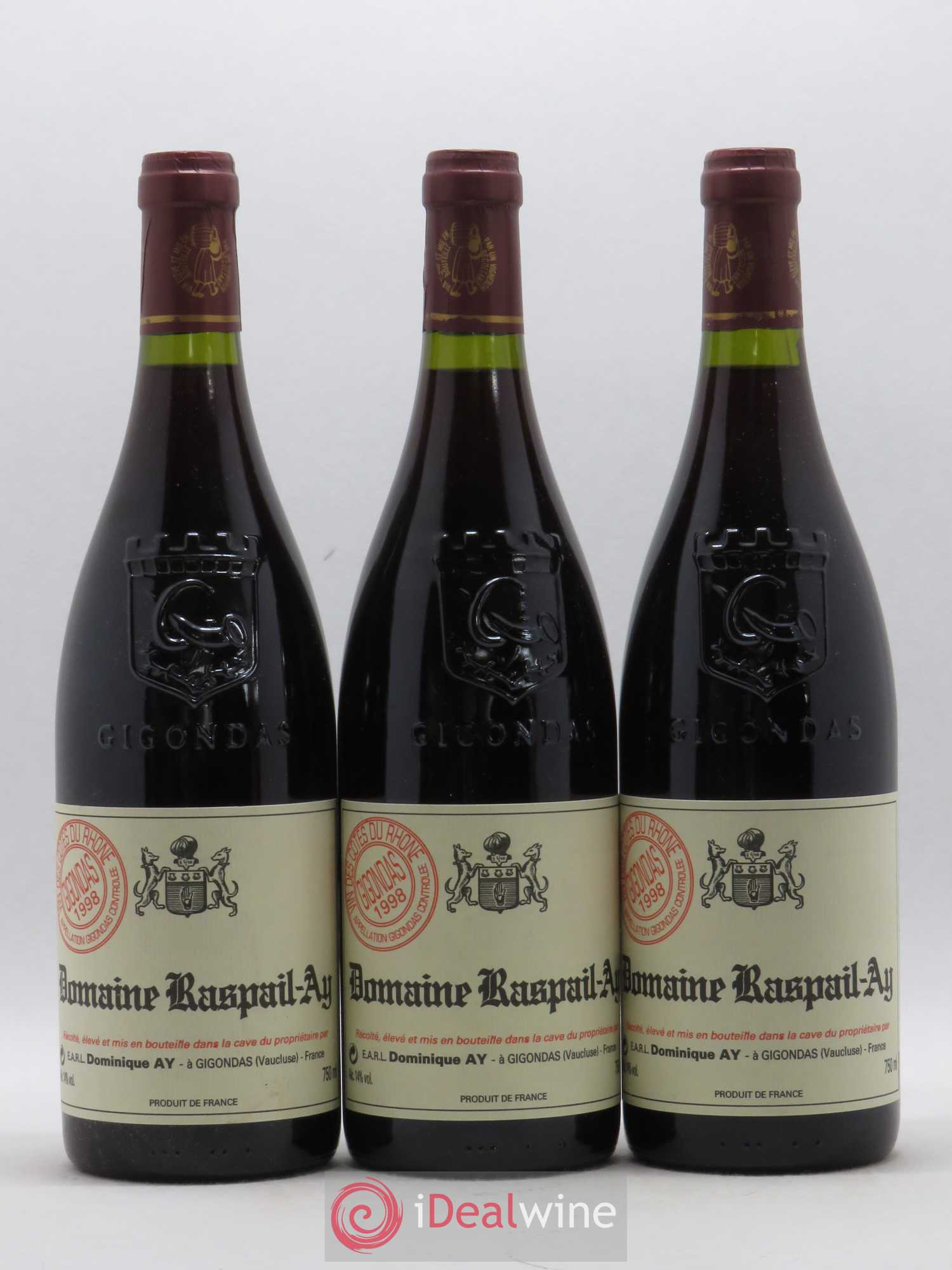 Gigondas Raspail-Ay 1998 - Lot de 6 bouteilles - 2
