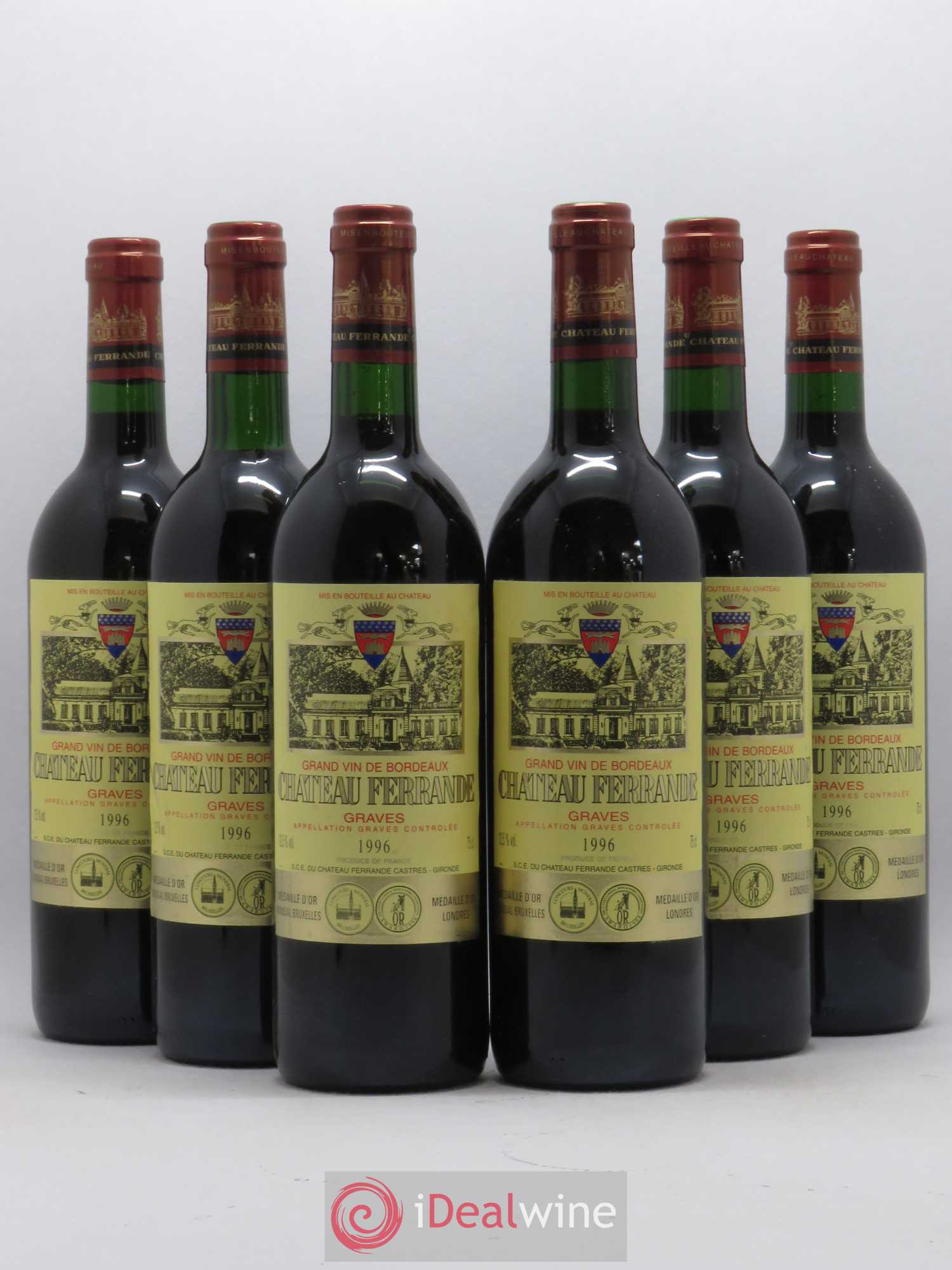 Château Ferrande 1996 - Lot de 6 bouteilles - 0