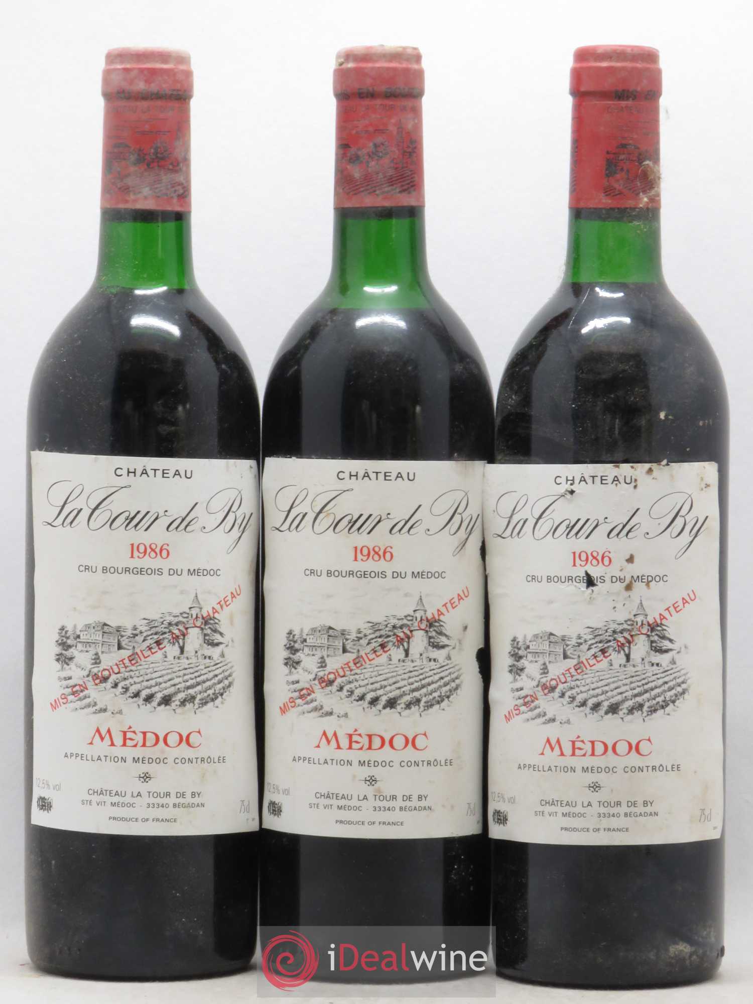 Château La Tour de By Cru Bourgeois (sans prix de réserve) 1986 - Lot de 12 bouteilles - 4