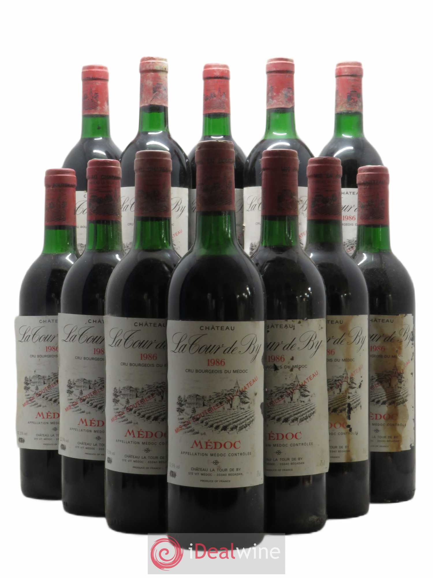 Château La Tour de By Cru Bourgeois (sans prix de réserve) 1986 - Lot de 12 bouteilles - 0