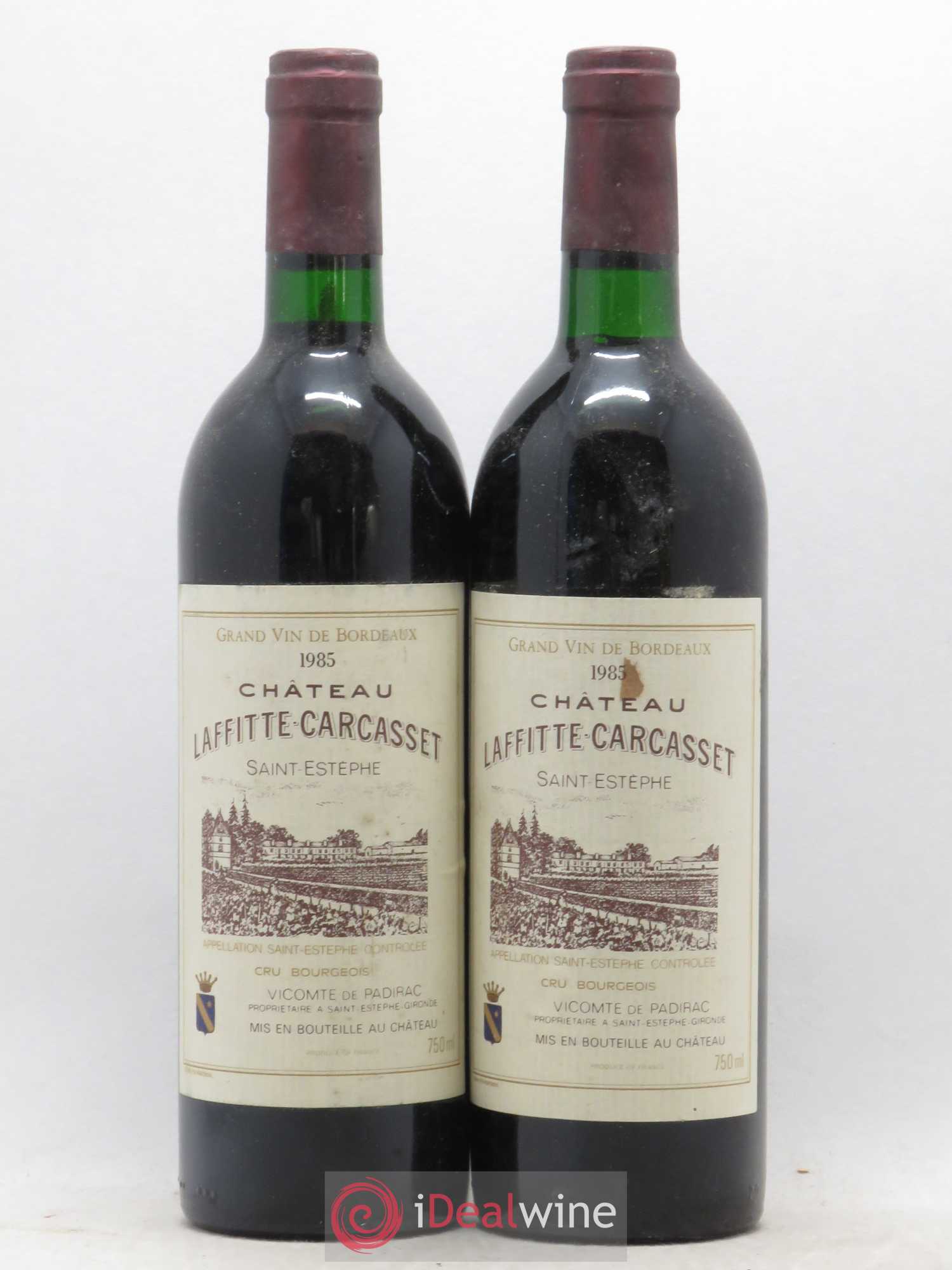 Château Laffitte Carcasset Cru Bourgeois 1985 - Lot de 2 bouteilles - 0