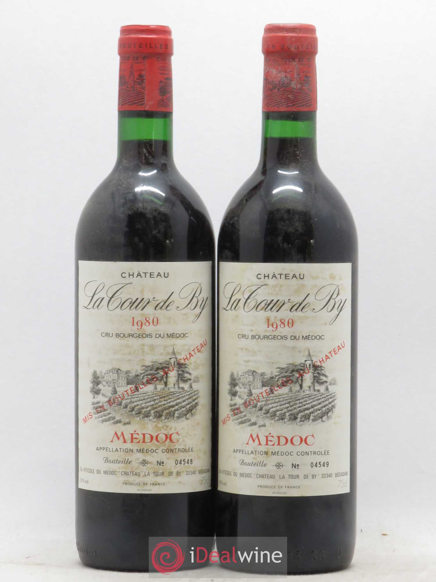 Château La Tour de By Cru Bourgeois 1980 - Lot de 2 bouteilles - 0