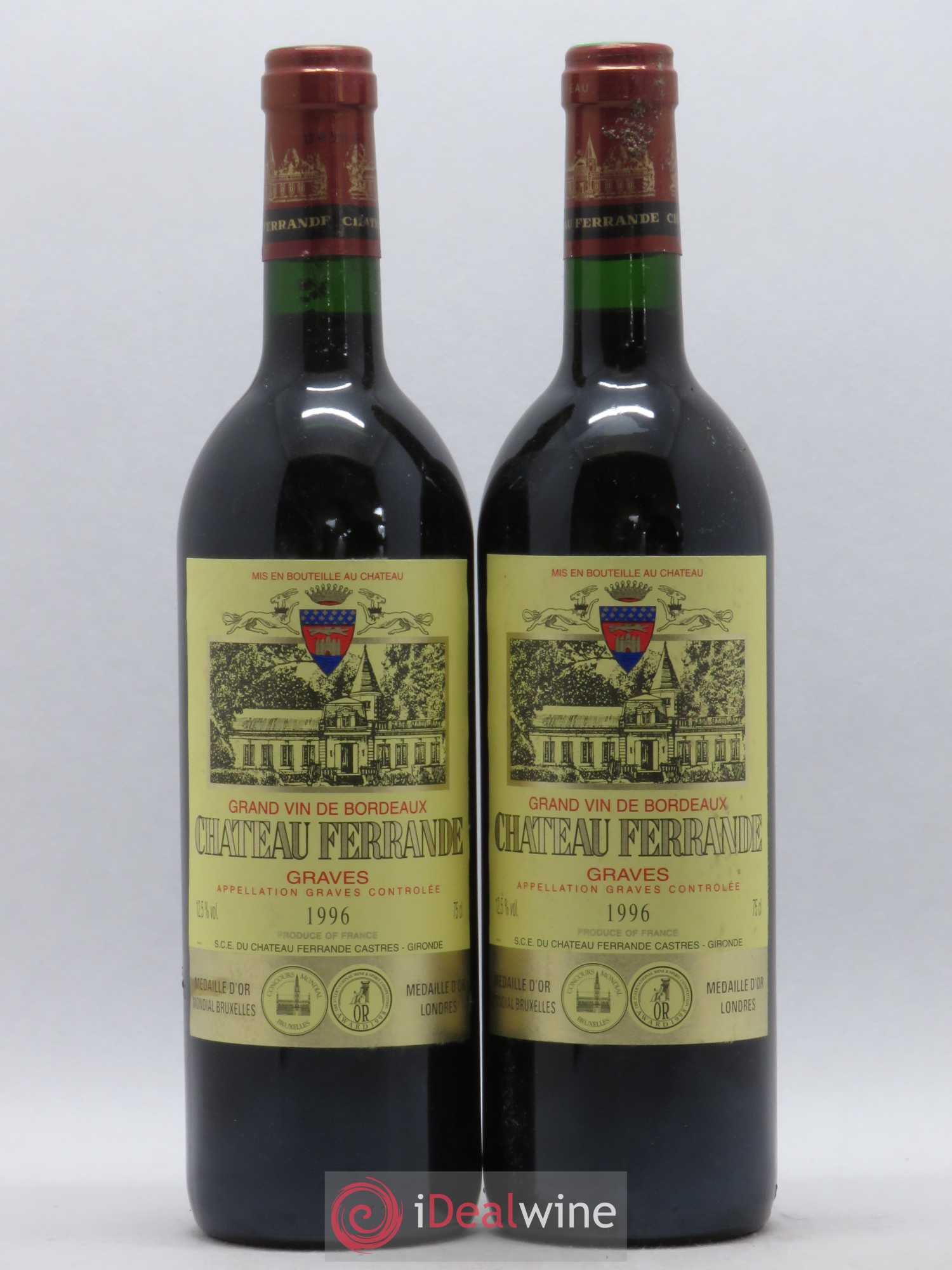 Château Ferrande 1996 - Lot de 2 bouteilles - 0