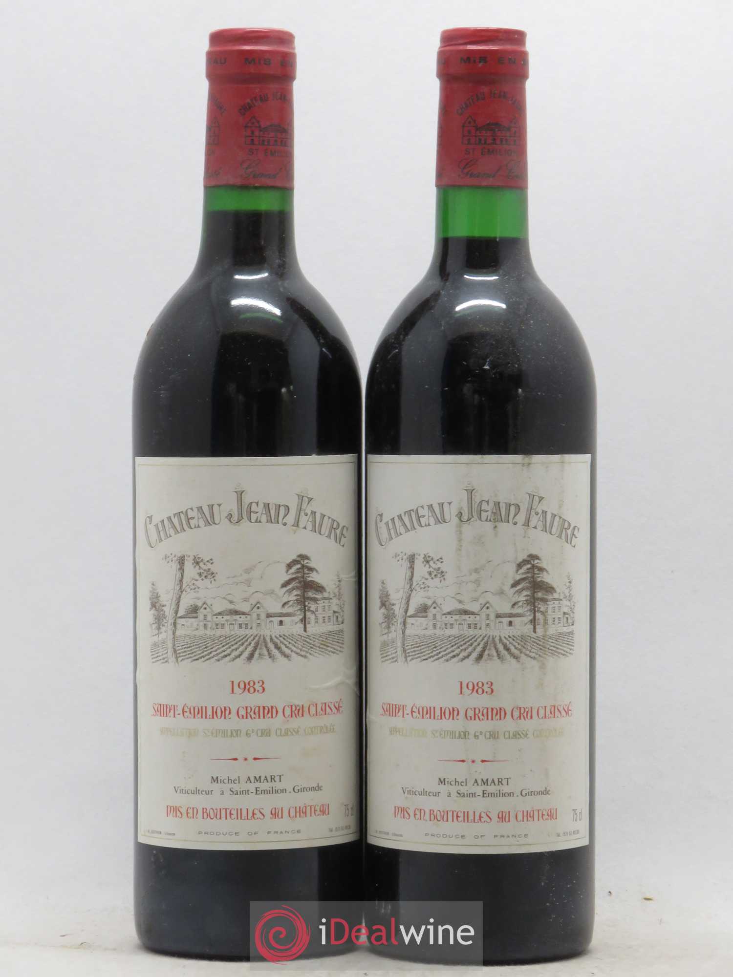 Château Jean Faure Grand Cru Classé 1983 - Lot de 2 bouteilles - 0