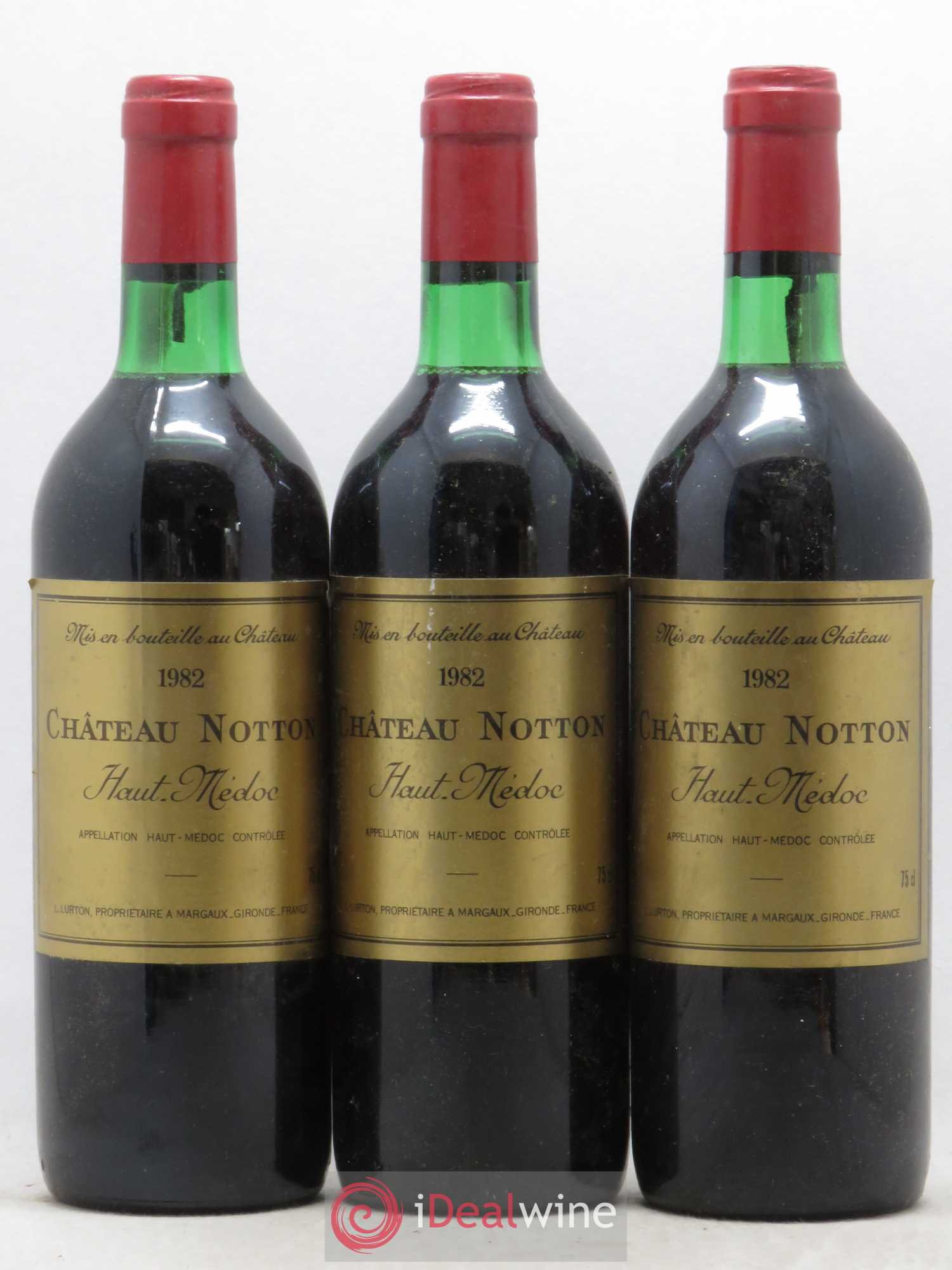 Haut Médoc Château Notton 1982 - Lot de 3 bouteilles - 0