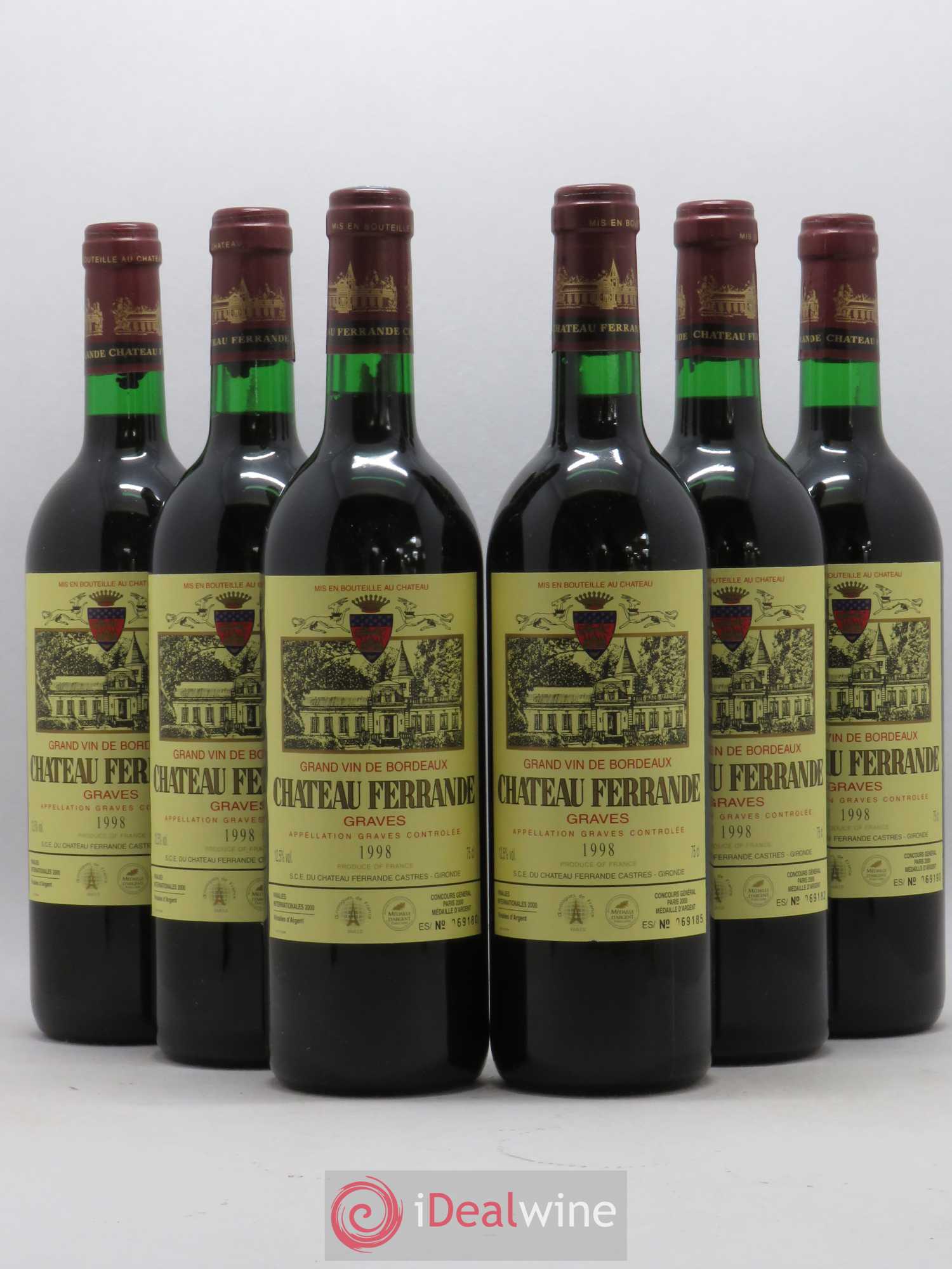 Château Ferrande 1998 - Lot de 6 bouteilles - 0