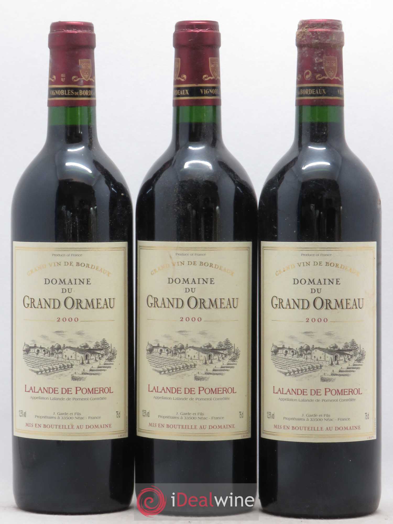 Lalande-de-Pomerol Domaine du Grand Ormeau 2000 - Posten von 6 Flaschen - 1