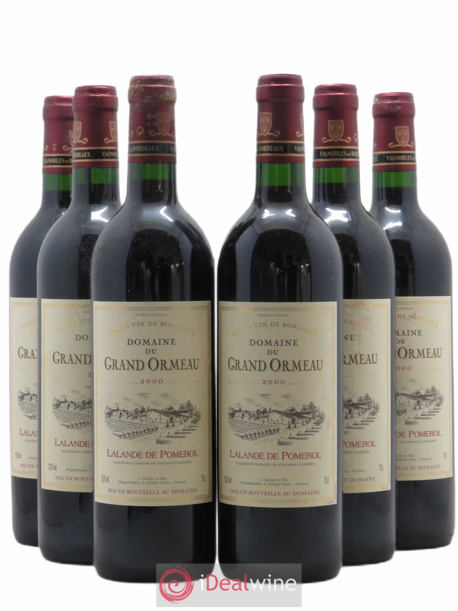 Lalande-de-Pomerol Domaine du Grand Ormeau 2000 - Posten von 6 Flaschen - 0