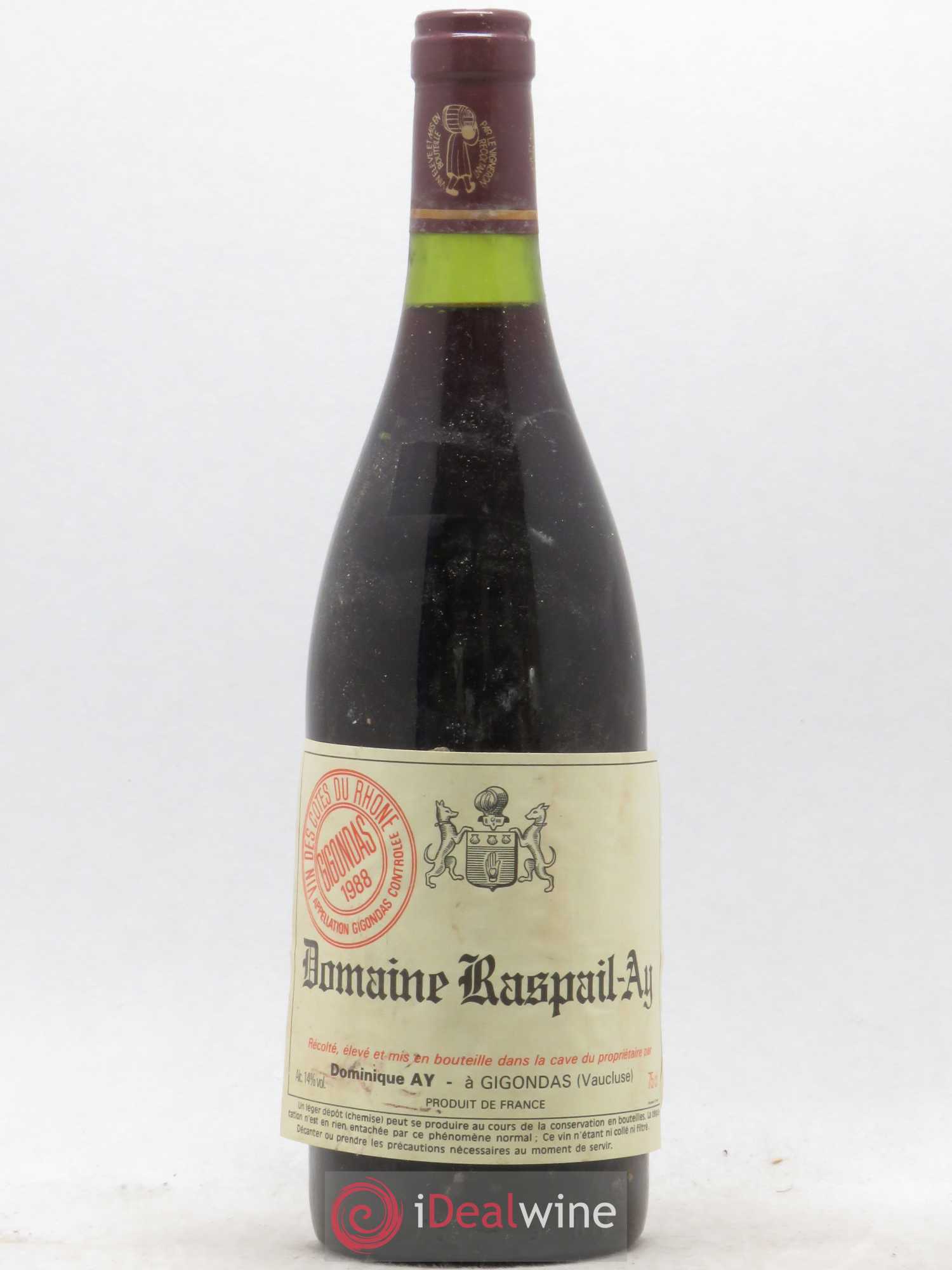 Gigondas Raspail-Ay 1988 - Lot de 1 bouteille - 0