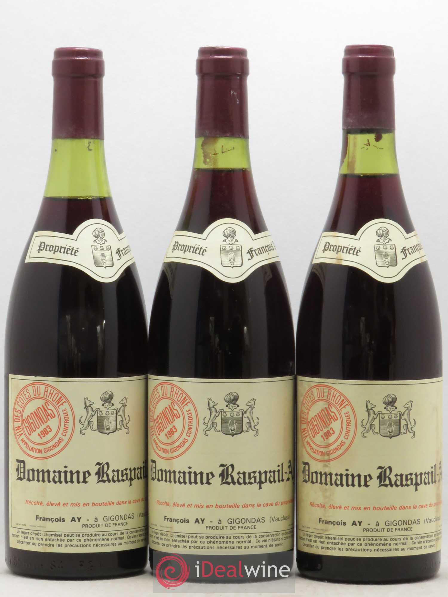 Gigondas Raspail-Ay 1983 - Lot de 6 bouteilles - 2