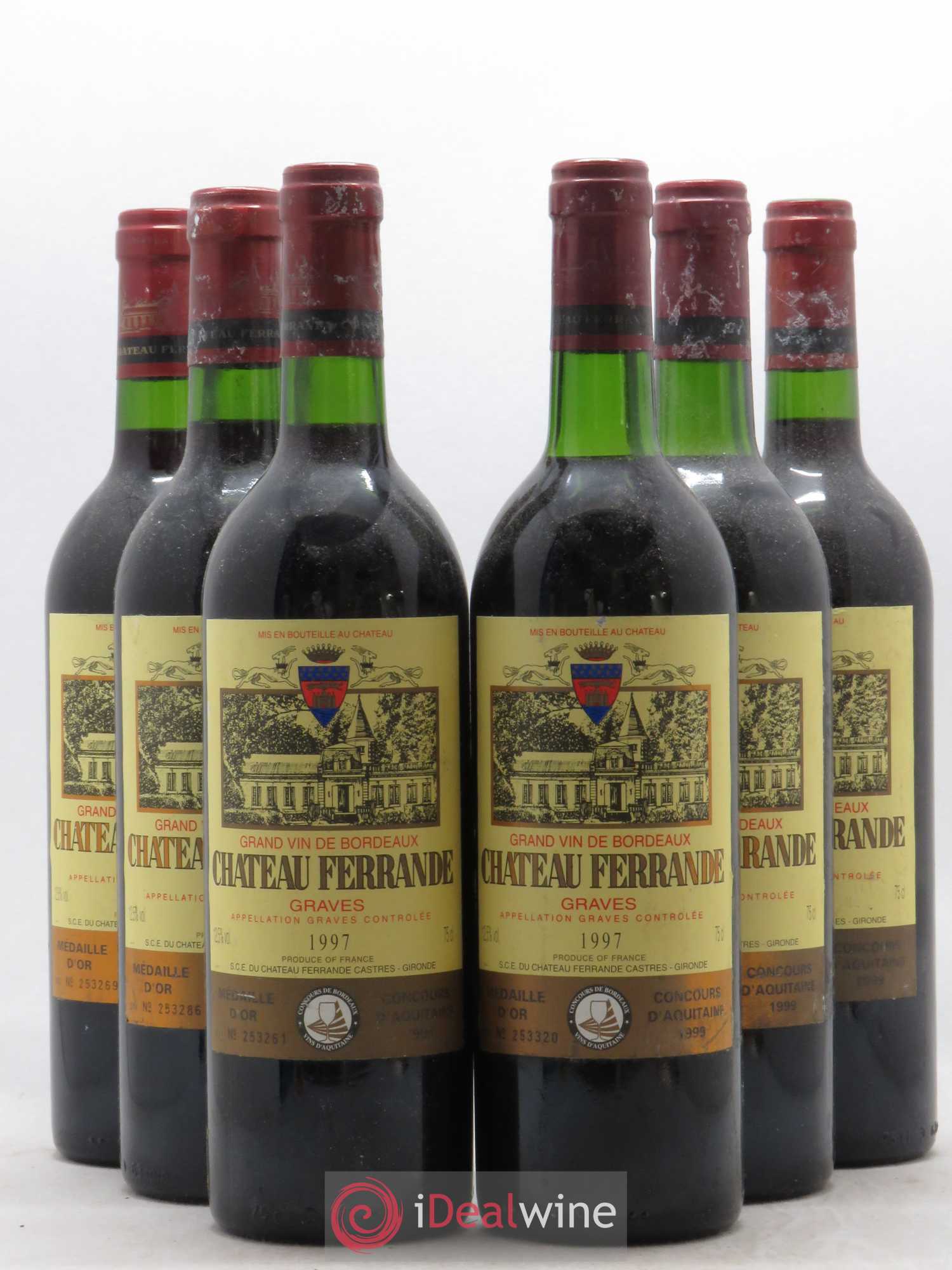 Château Ferrande 1997 - Posten von 6 Flaschen - 0