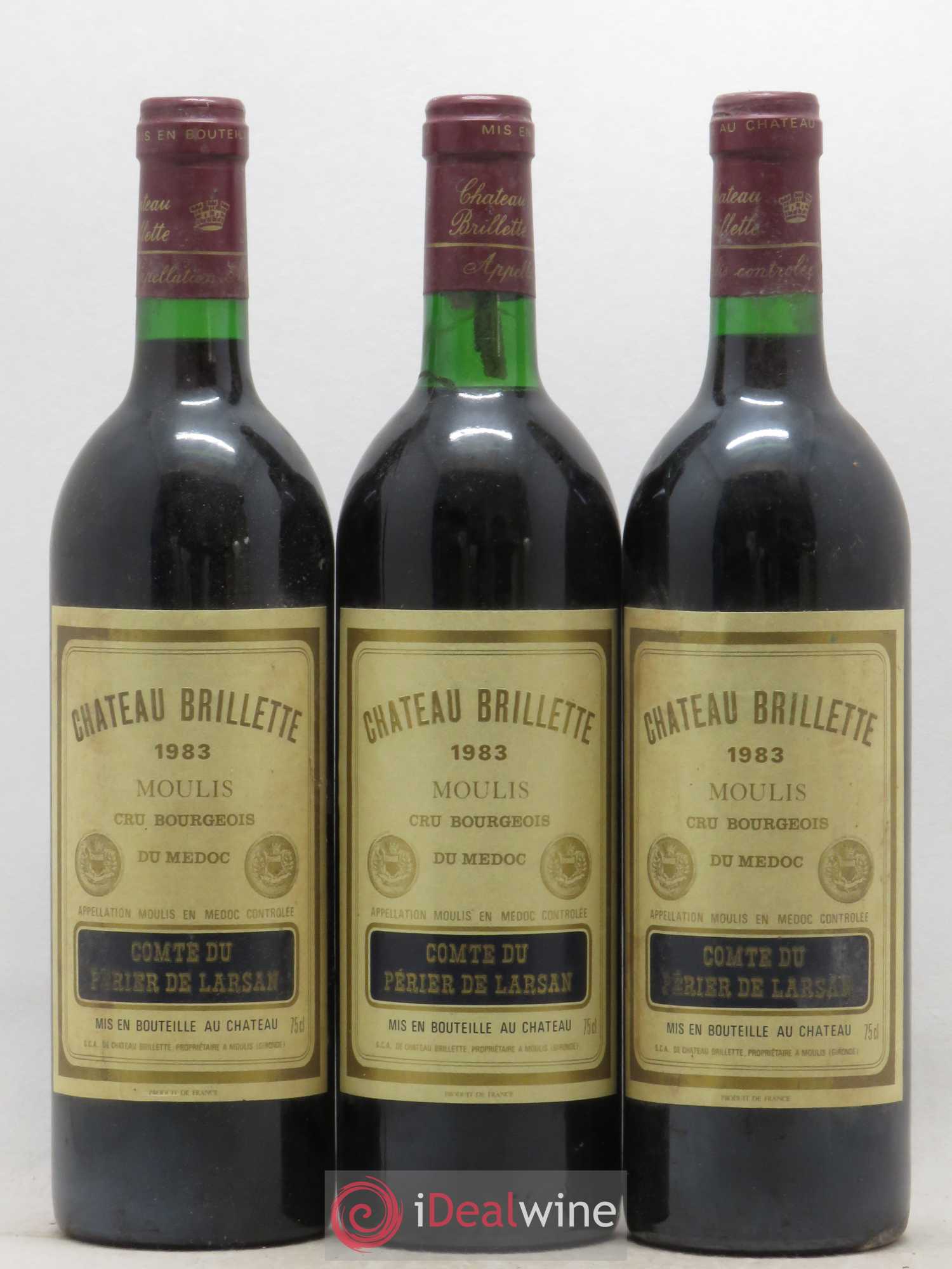 Château Brillette Cru Bourgeois 1983 - Lot de 6 bouteilles - 2