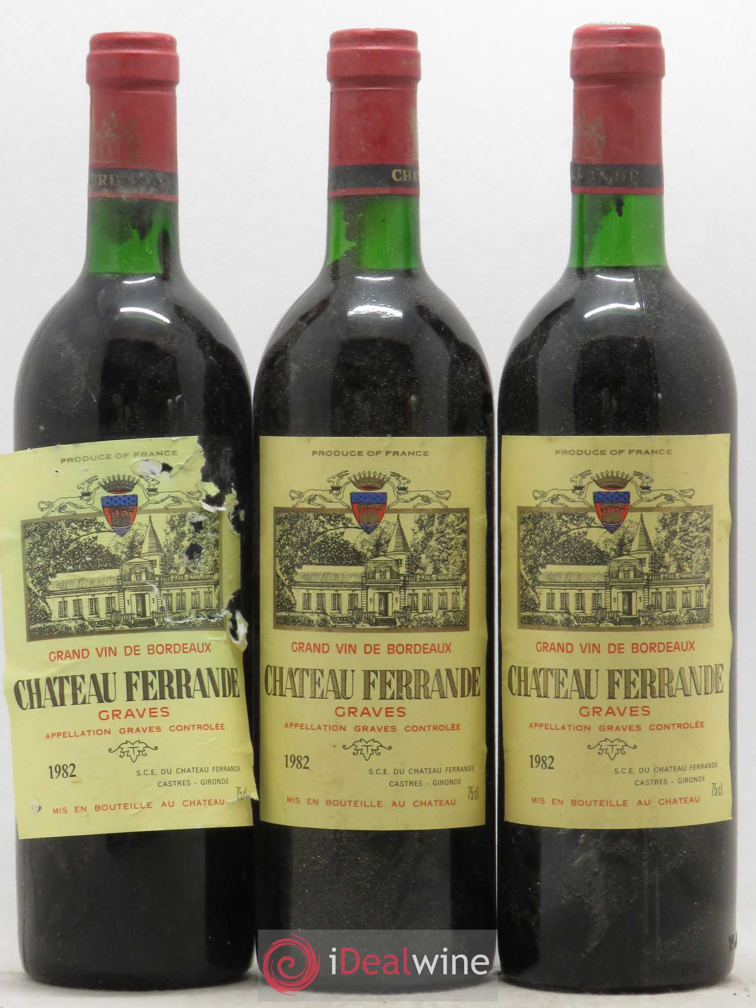 Château Ferrande 1982 - Posten von 3 Flaschen - 0