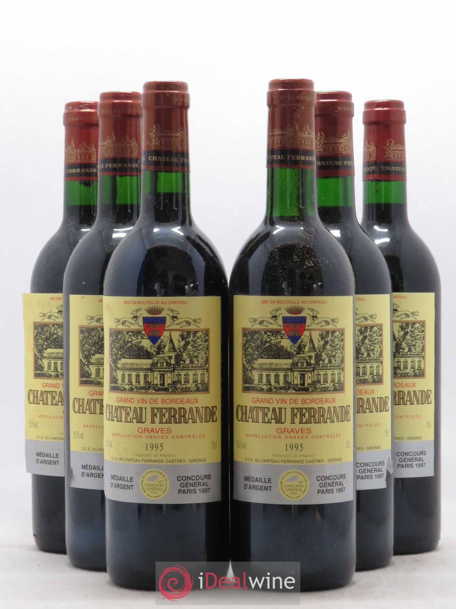Château Ferrande 1995 - Lot de 6 bouteilles - 0