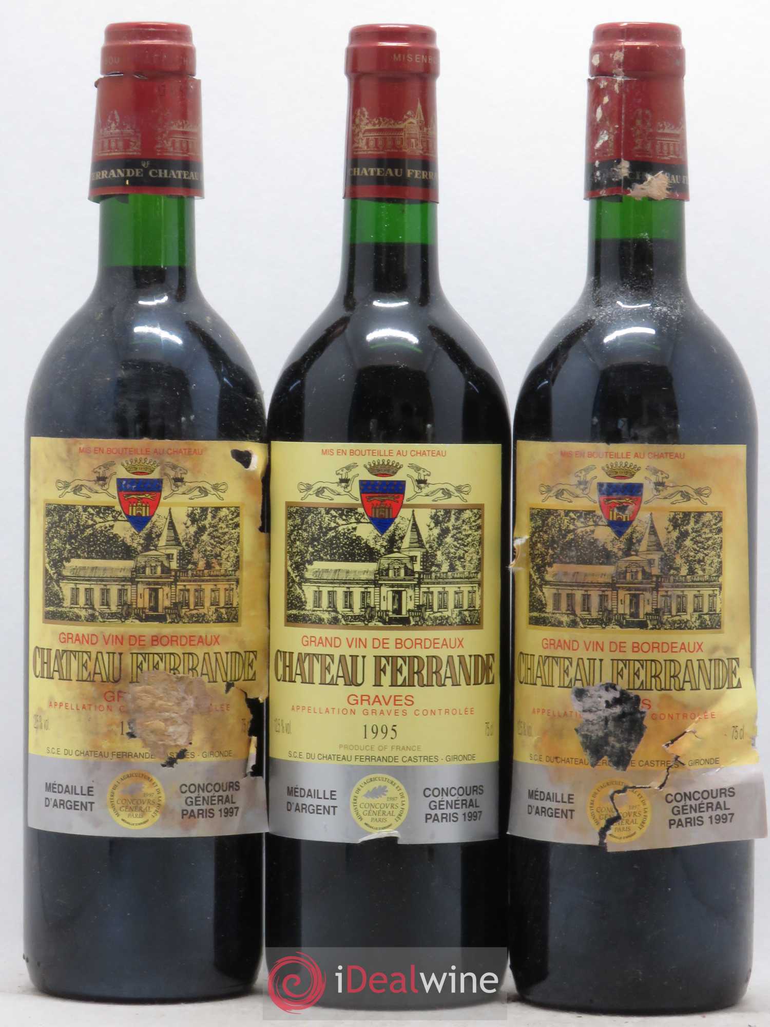 Château Ferrande 1995 - Lot de 3 bouteilles - 0