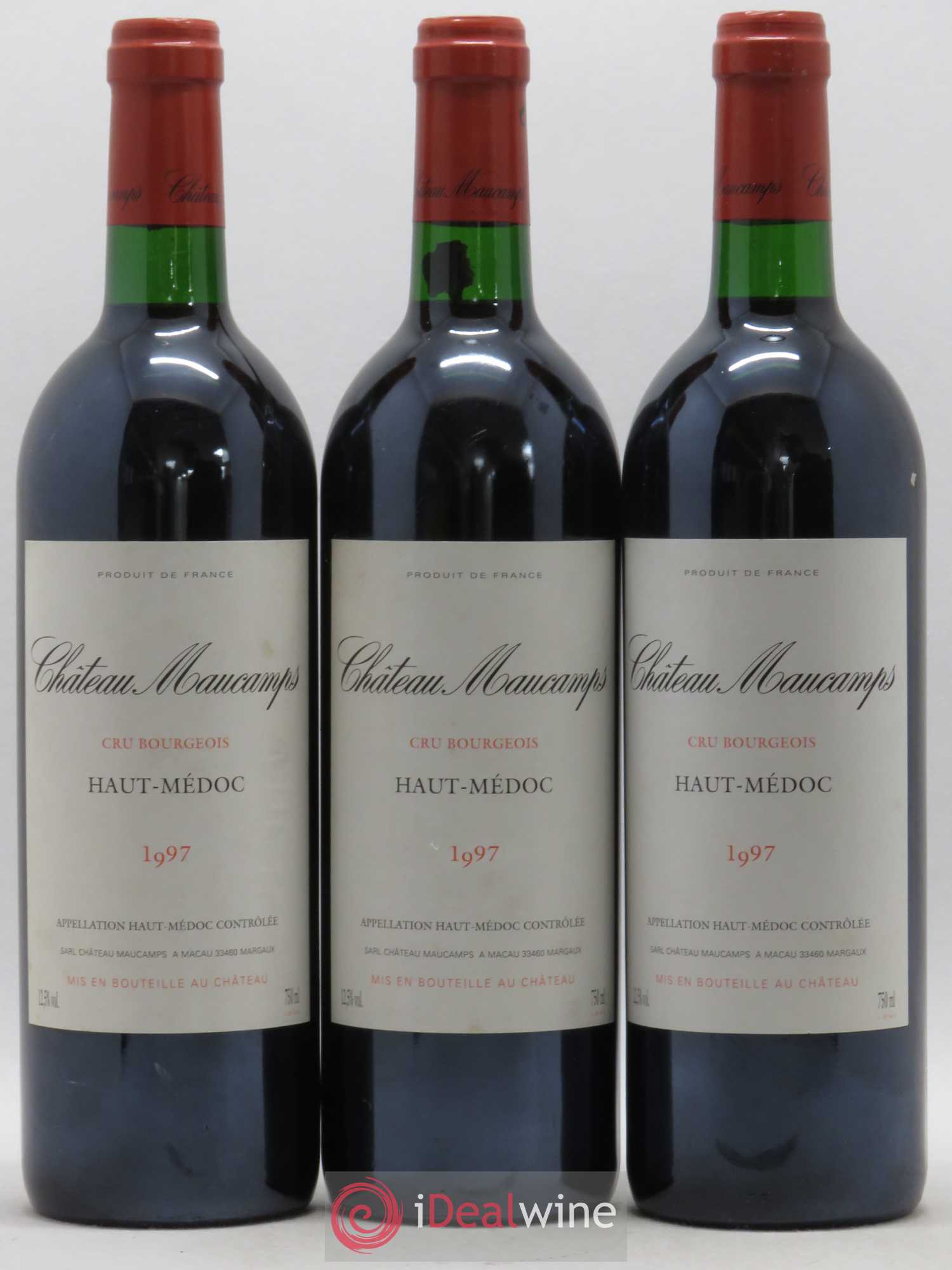 Château Maucamps Cru Bourgeois 1997 - Lot de 3 bouteilles - 0