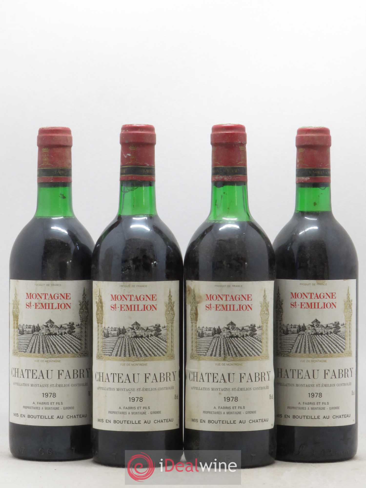 Montagne Saint-Émilion Château Fabry 1978 - Lot de 4 bouteilles - 0