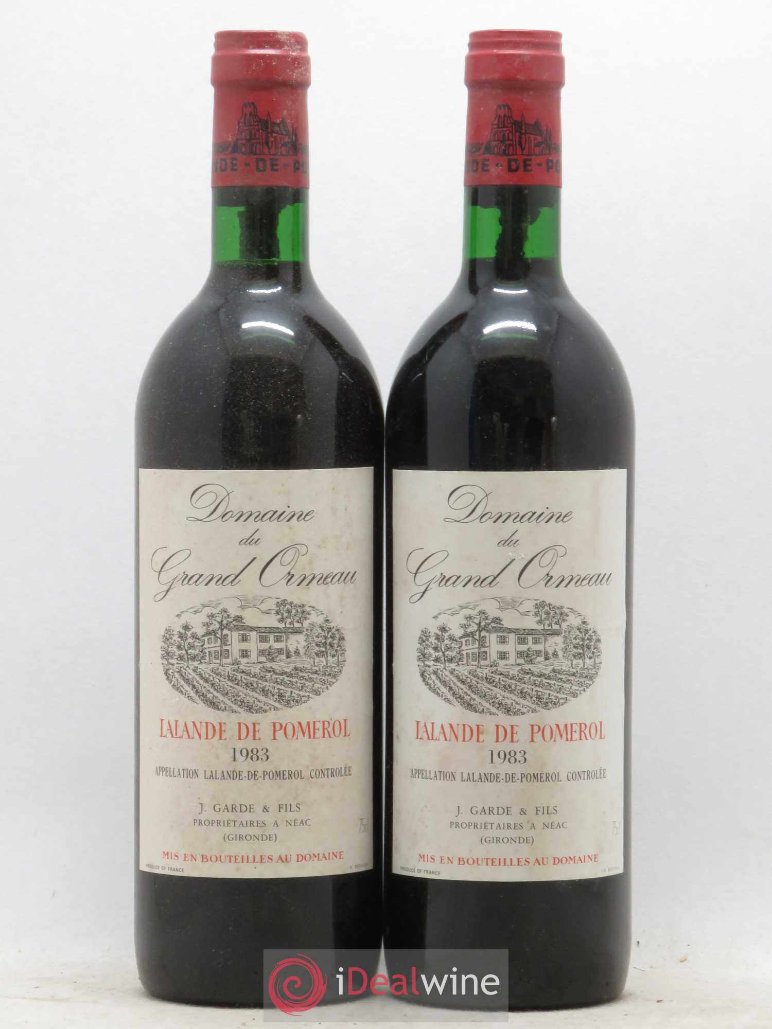 Lalande-de-Pomerol Domaine du Grand Ormeau 1983 - Posten von 2 Flaschen - 0