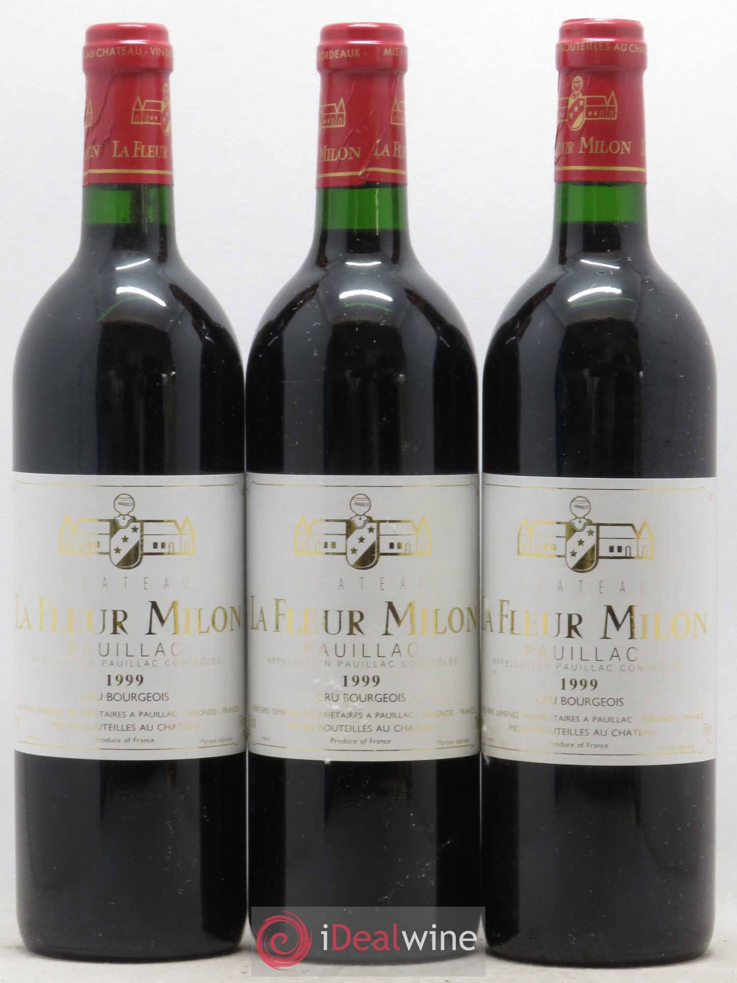 Château la Fleur Milon Cru Bourgeois 1999 - Lot de 3 bouteilles - 0
