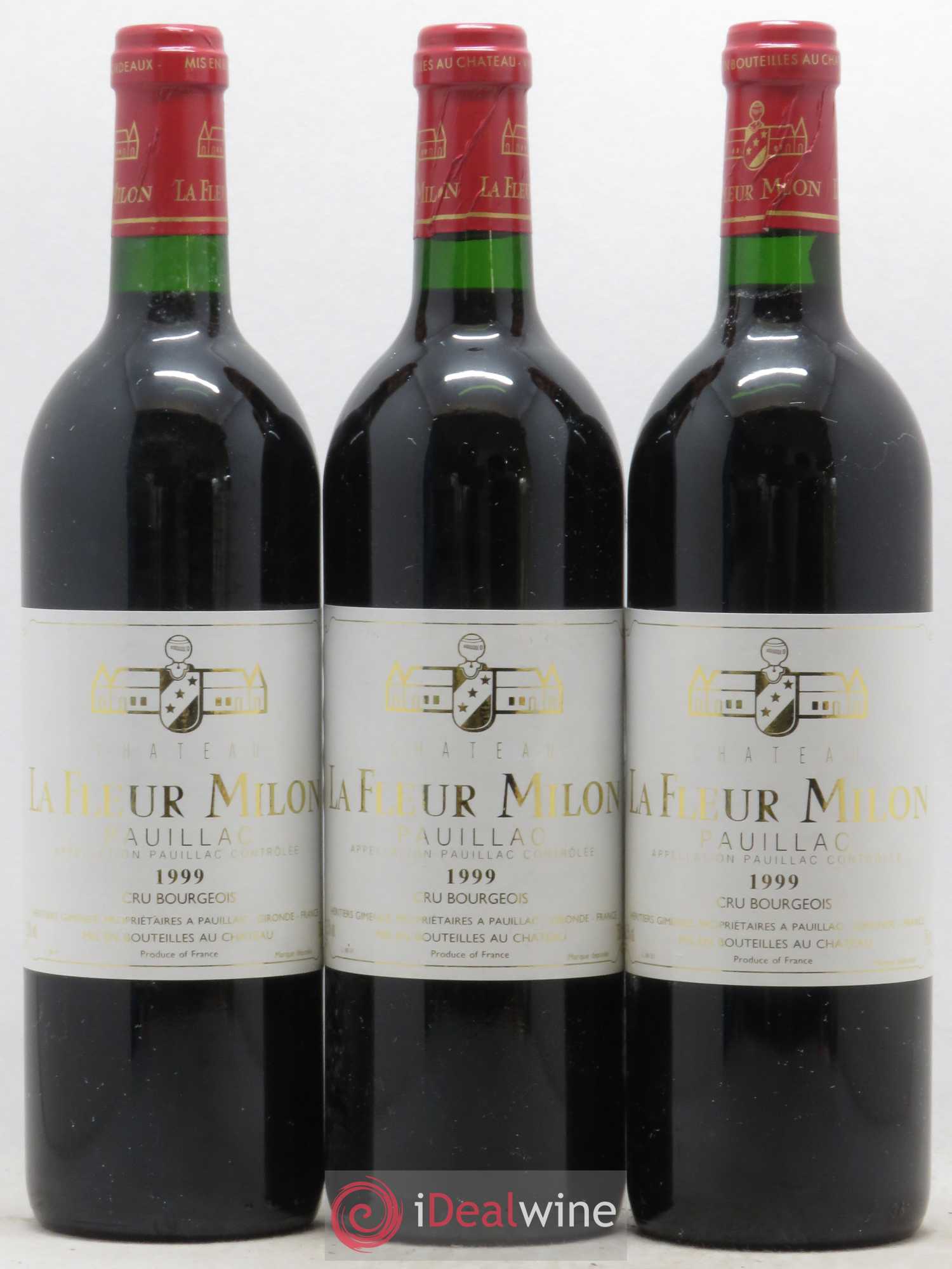 Château la Fleur Milon Cru Bourgeois 1999 - Lot de 3 bouteilles - 0