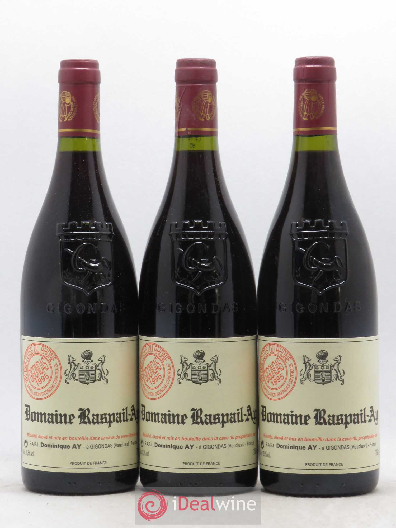 Gigondas Raspail-Ay 1995 - Posten von 3 Flaschen - 0