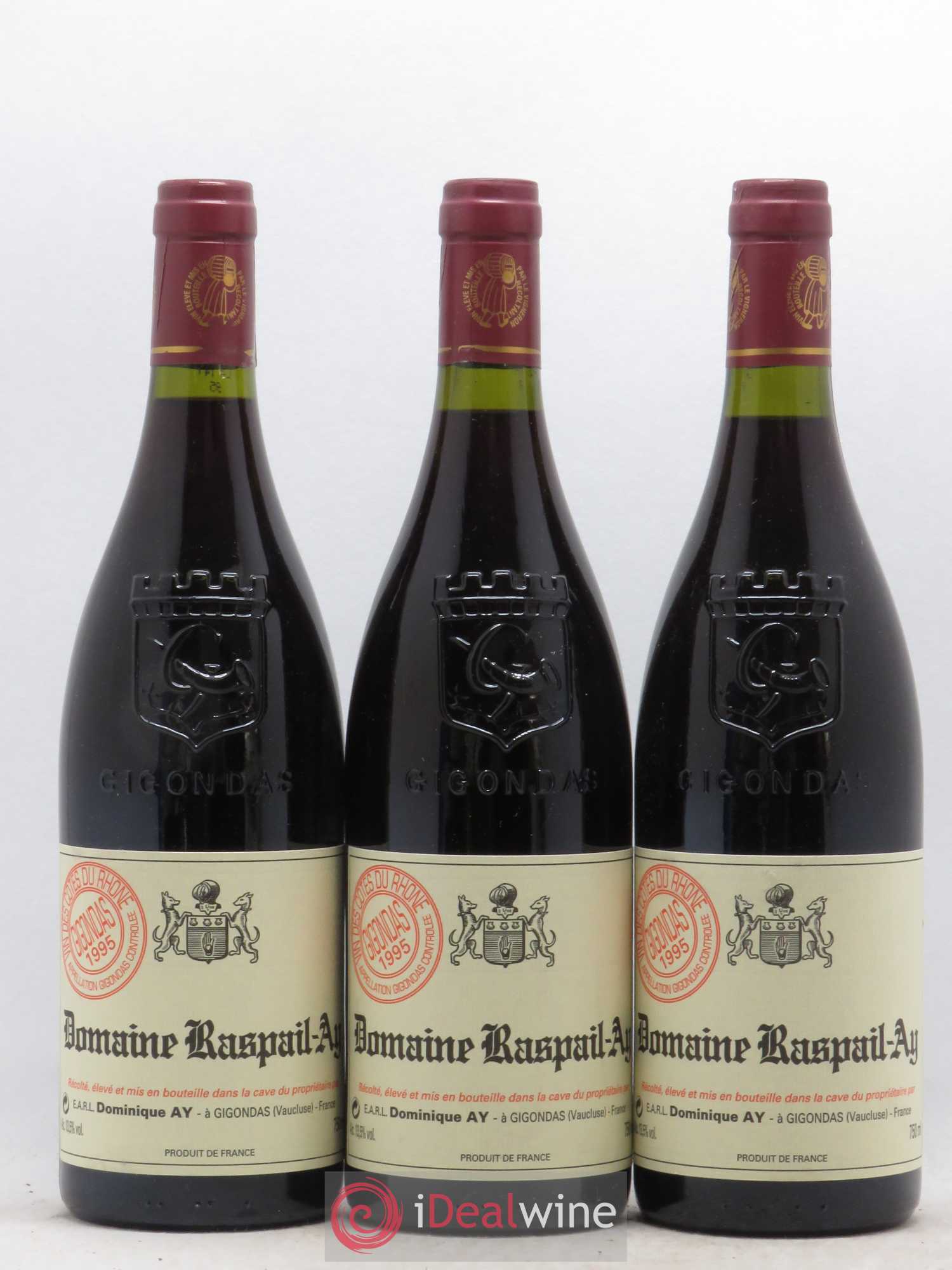 Gigondas Raspail-Ay 1995 - Lot de 6 bouteilles - 1