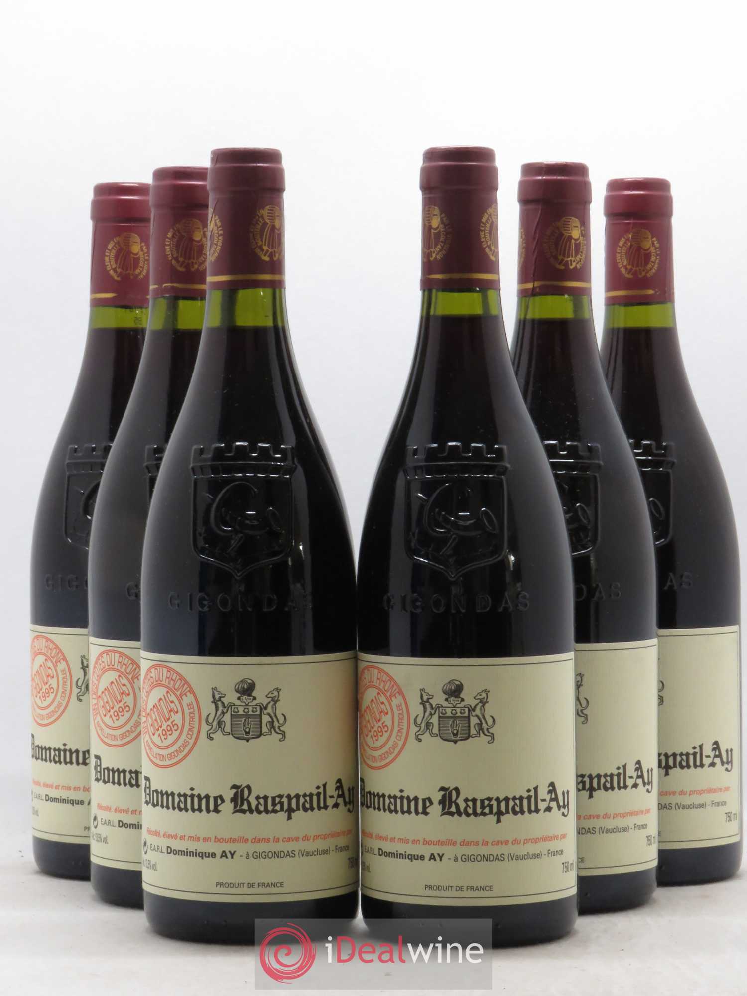 Gigondas Raspail-Ay 1995 - Lot de 6 bouteilles - 0