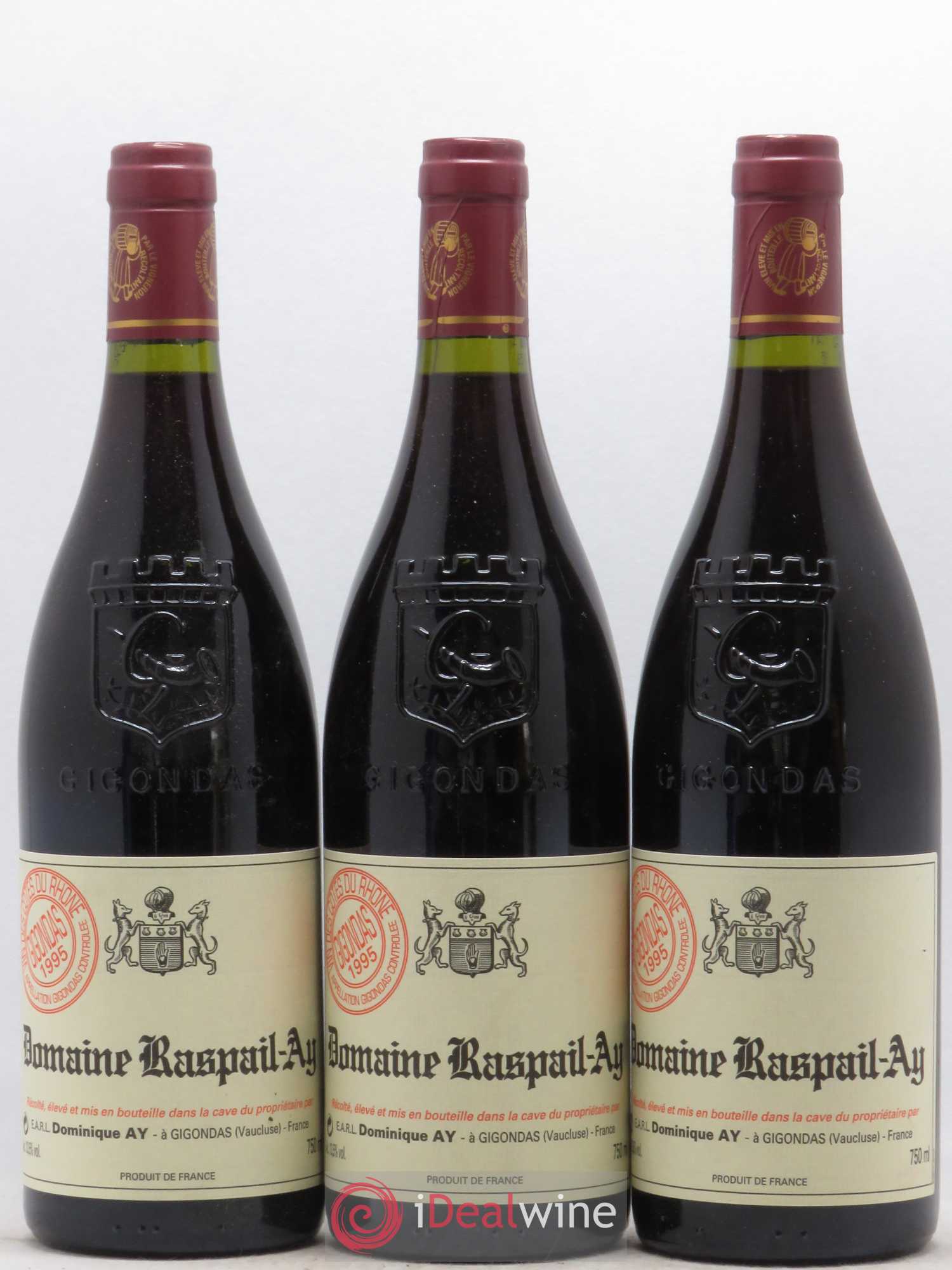 Gigondas Raspail-Ay 1995 - Lot de 6 bouteilles - 1