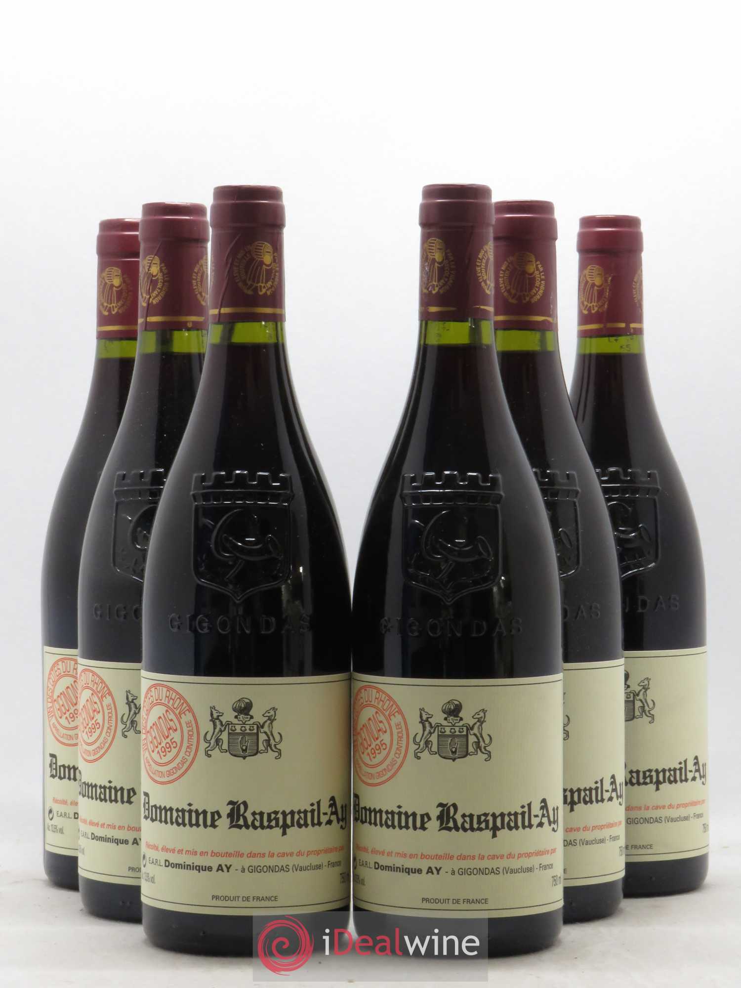 Gigondas Raspail-Ay 1995 - Lot de 6 bouteilles - 0