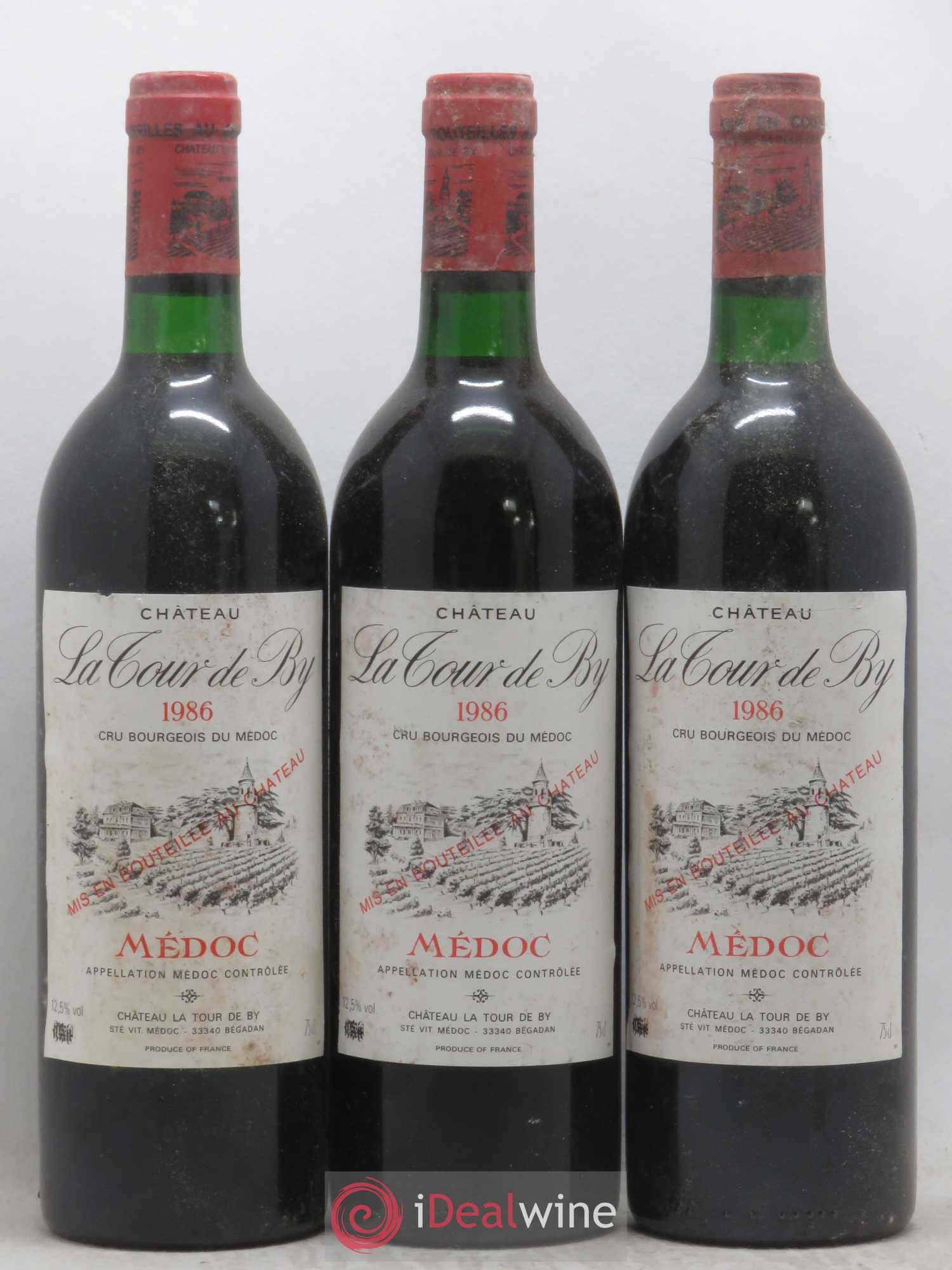Château La Tour de By Cru Bourgeois 1986 - Lot de 6 bouteilles - 1