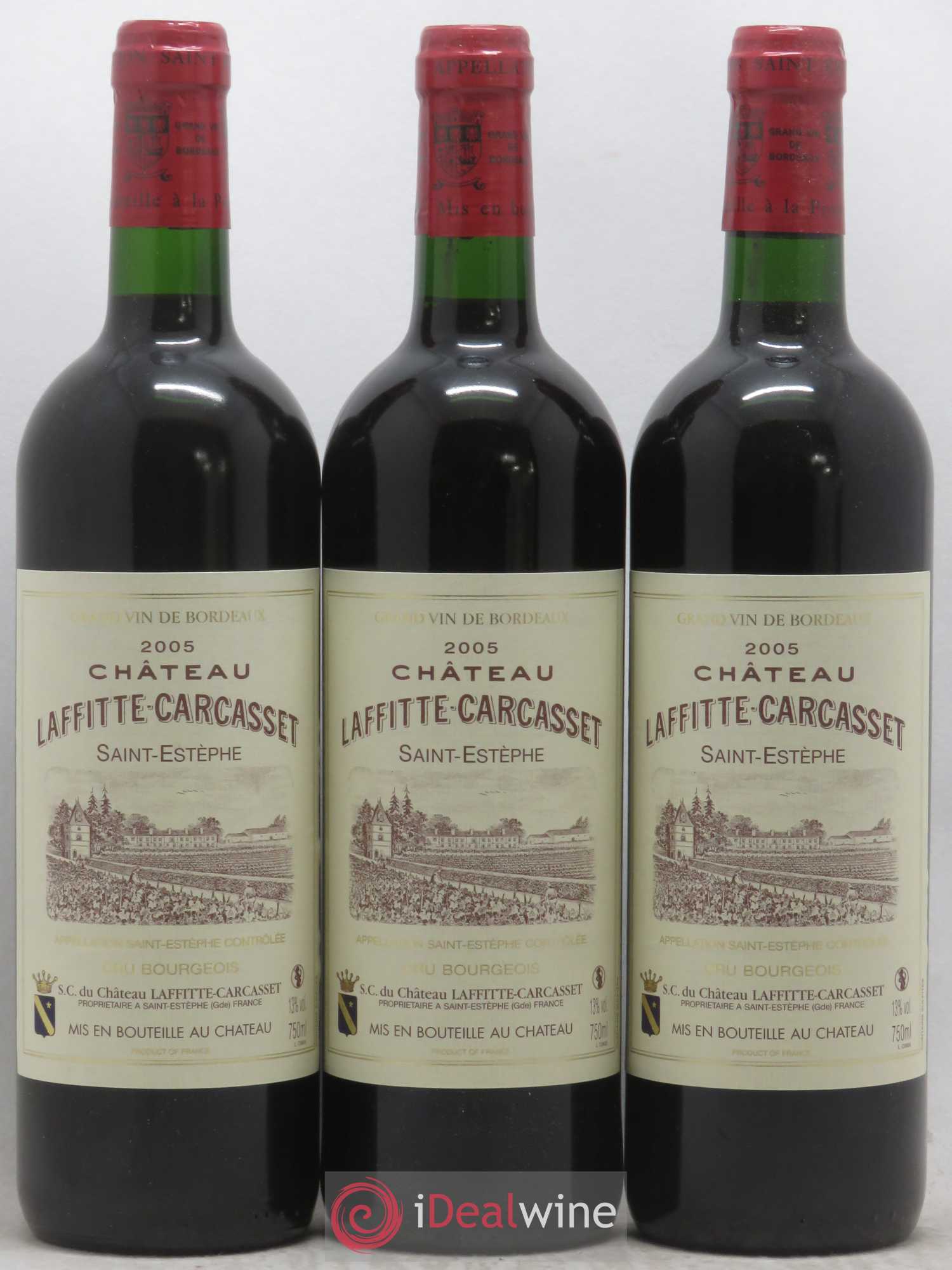 Château Laffitte Carcasset Cru Bourgeois 2005 - Lot de 6 bouteilles - 1