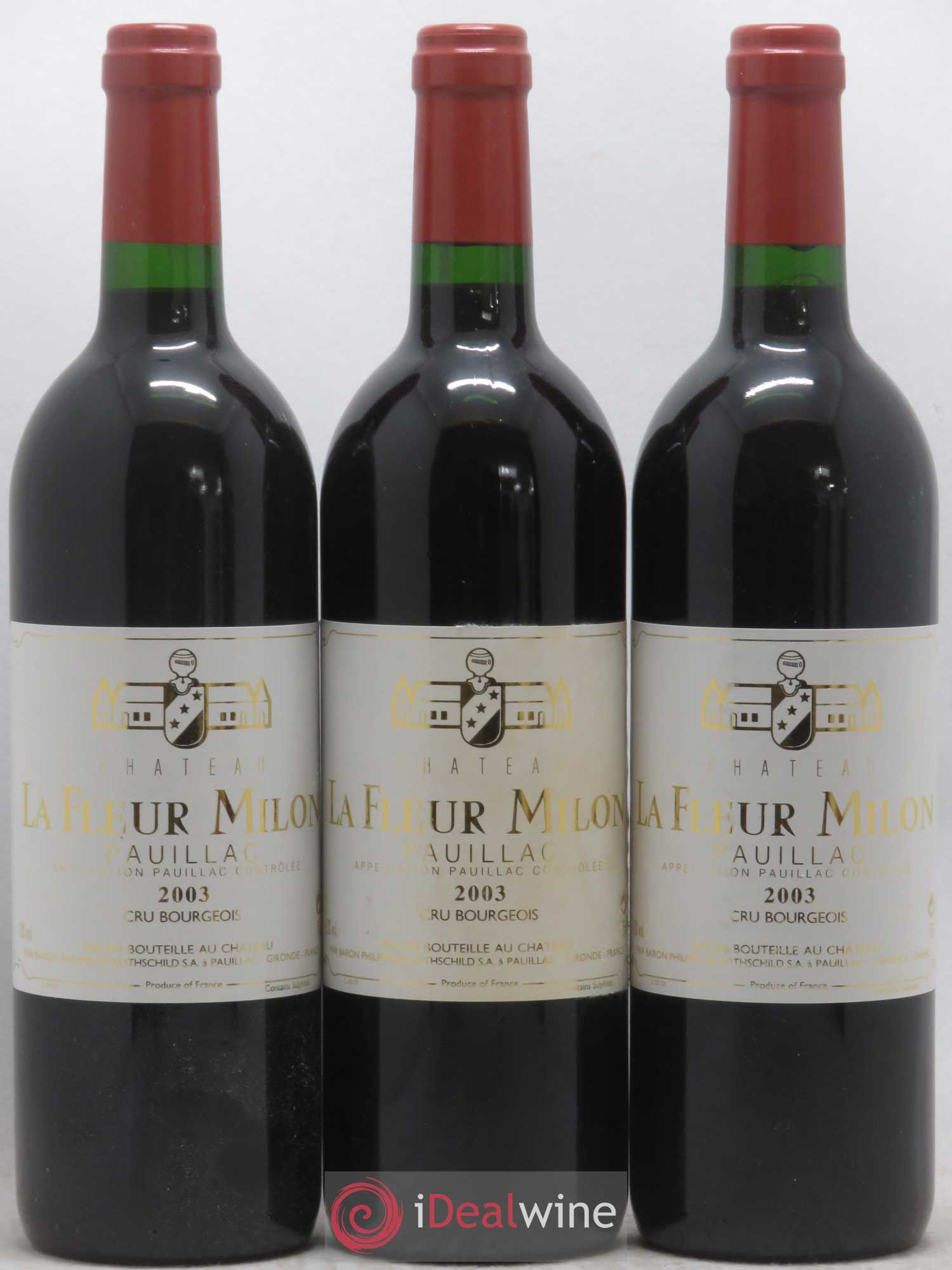 Château la Fleur Milon Cru Bourgeois 2003 - Lot de 3 bouteilles - 0