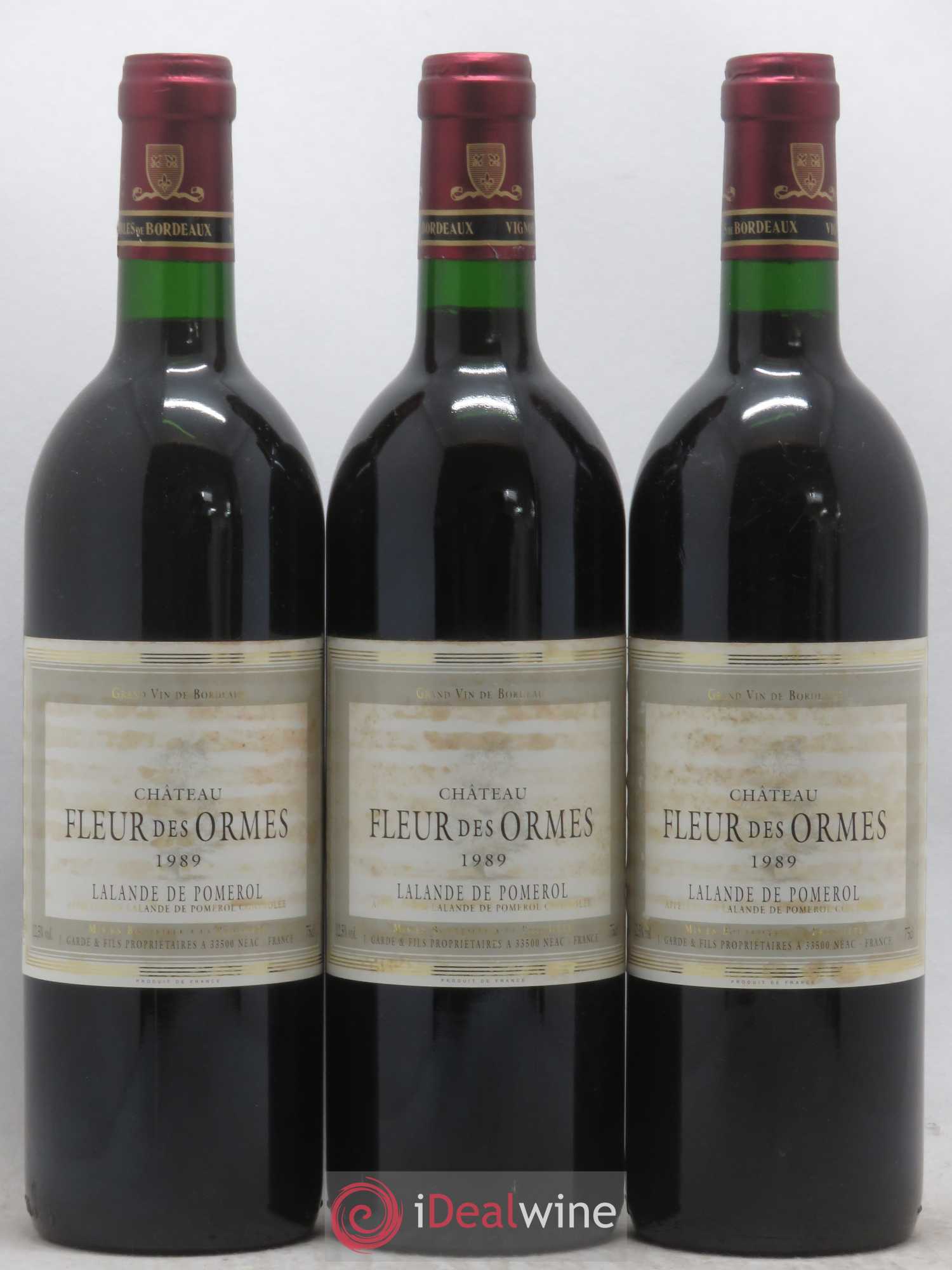 Lalande-de-Pomerol Château Fleur des Ormes 1989 - Posten von 3 Flaschen - 0